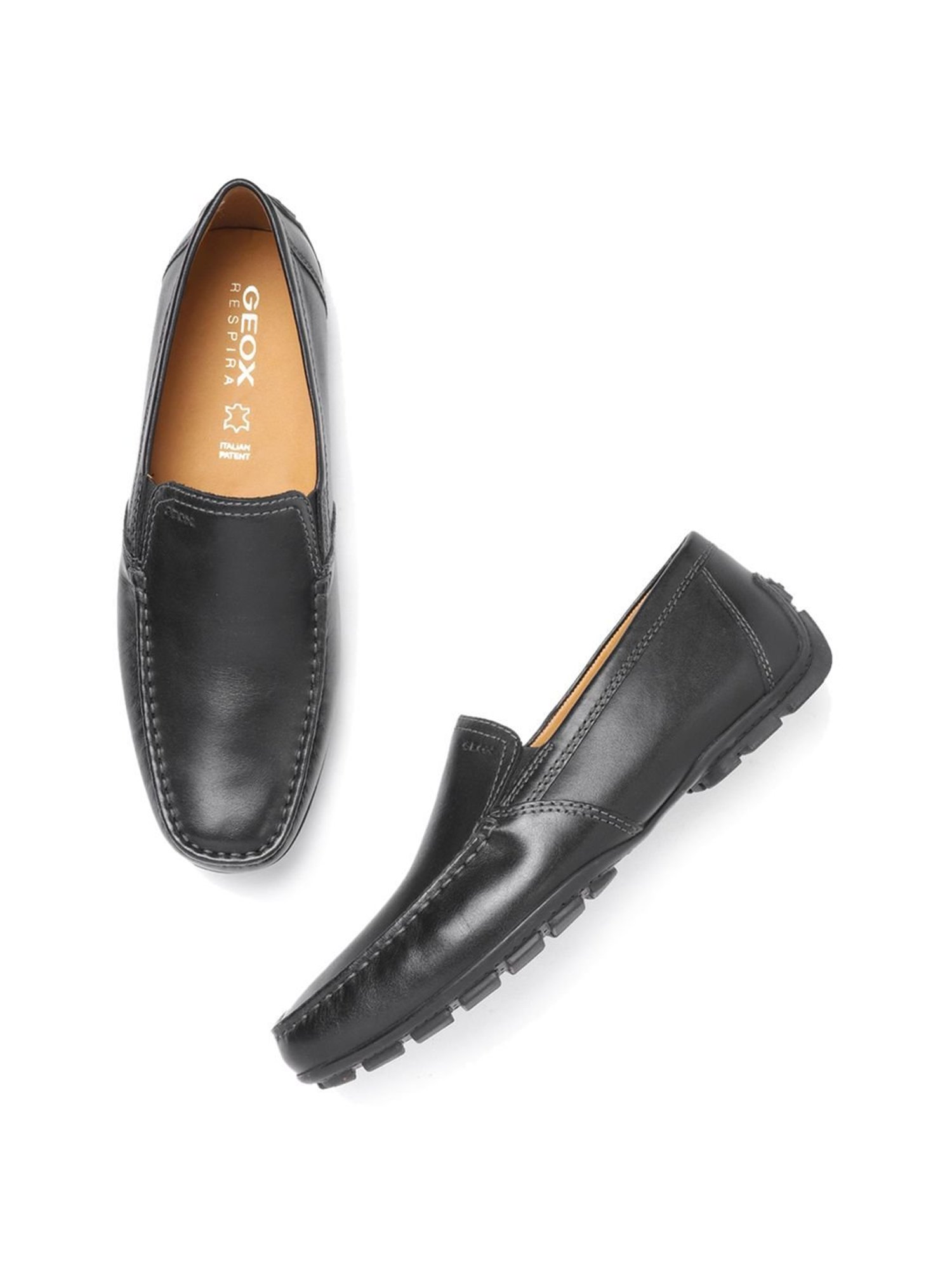 Geox mens cheap black loafers