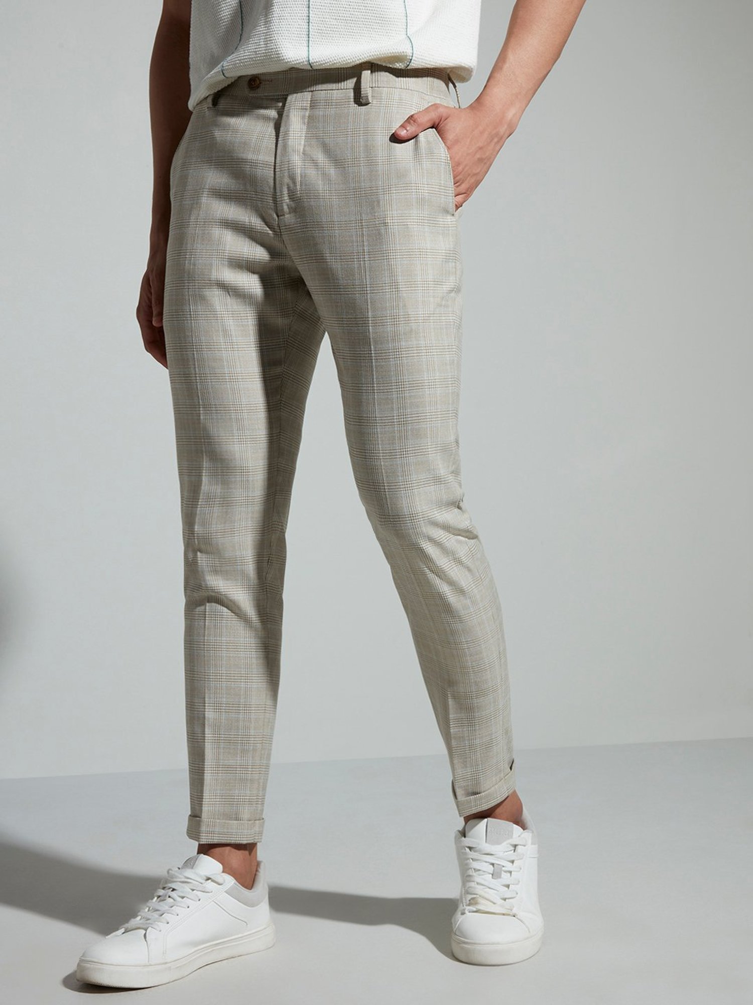Buy Louis Philippe Grey Trousers Online  707647  Louis Philippe