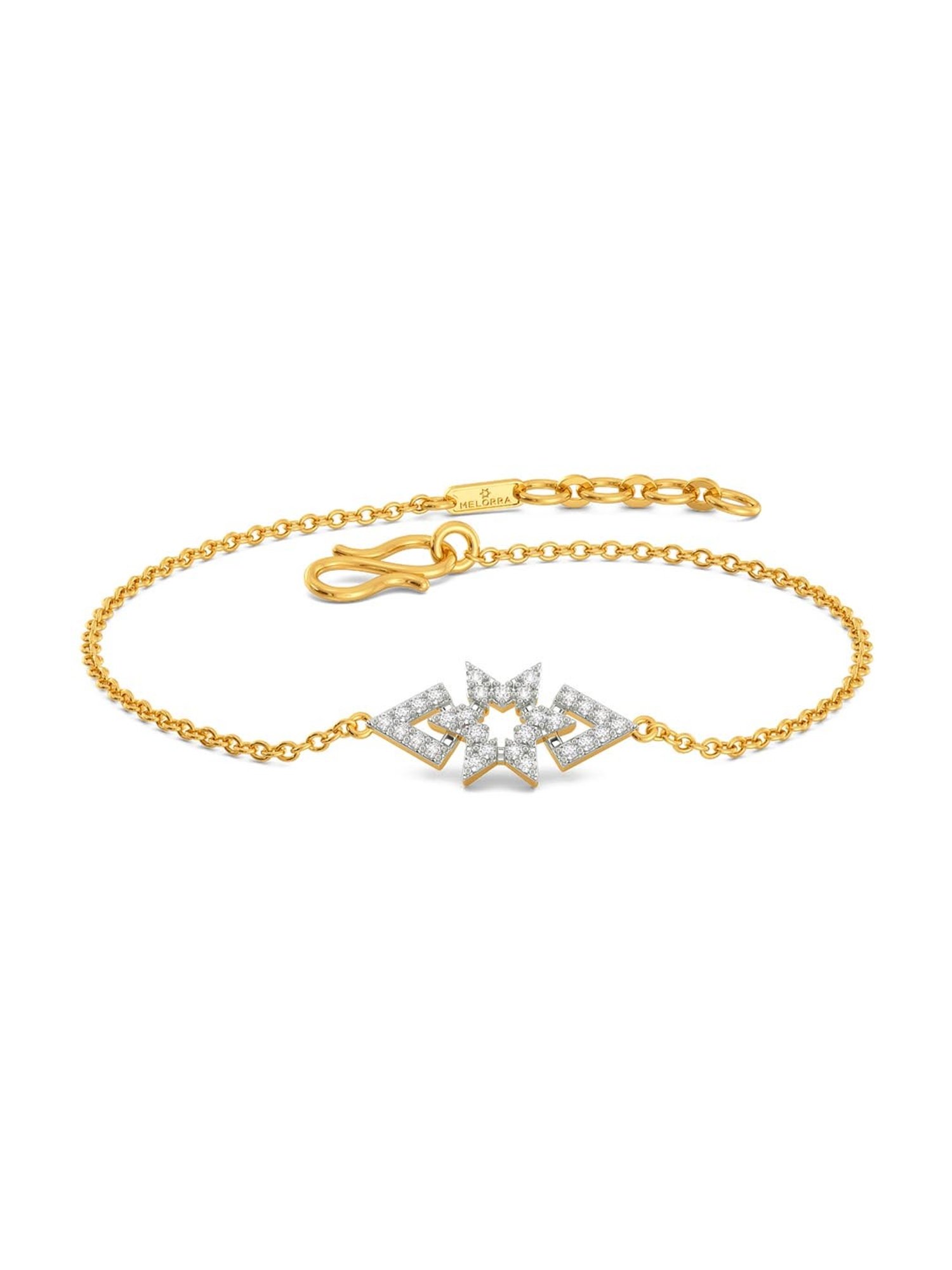 Melorra 18k Gold & Diamond Monogram Miracle Bracelet for Women