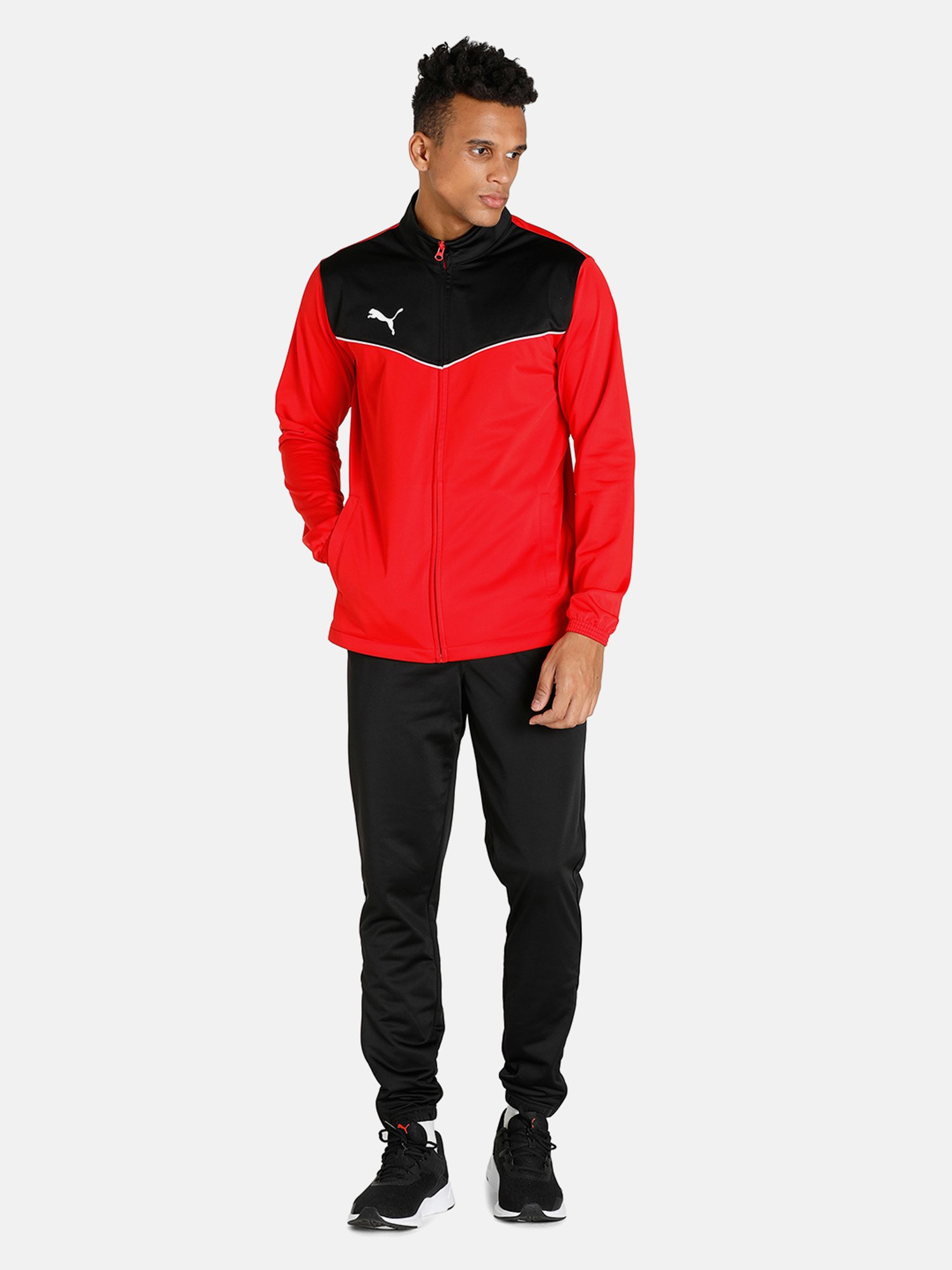 puma red and black tracksuit