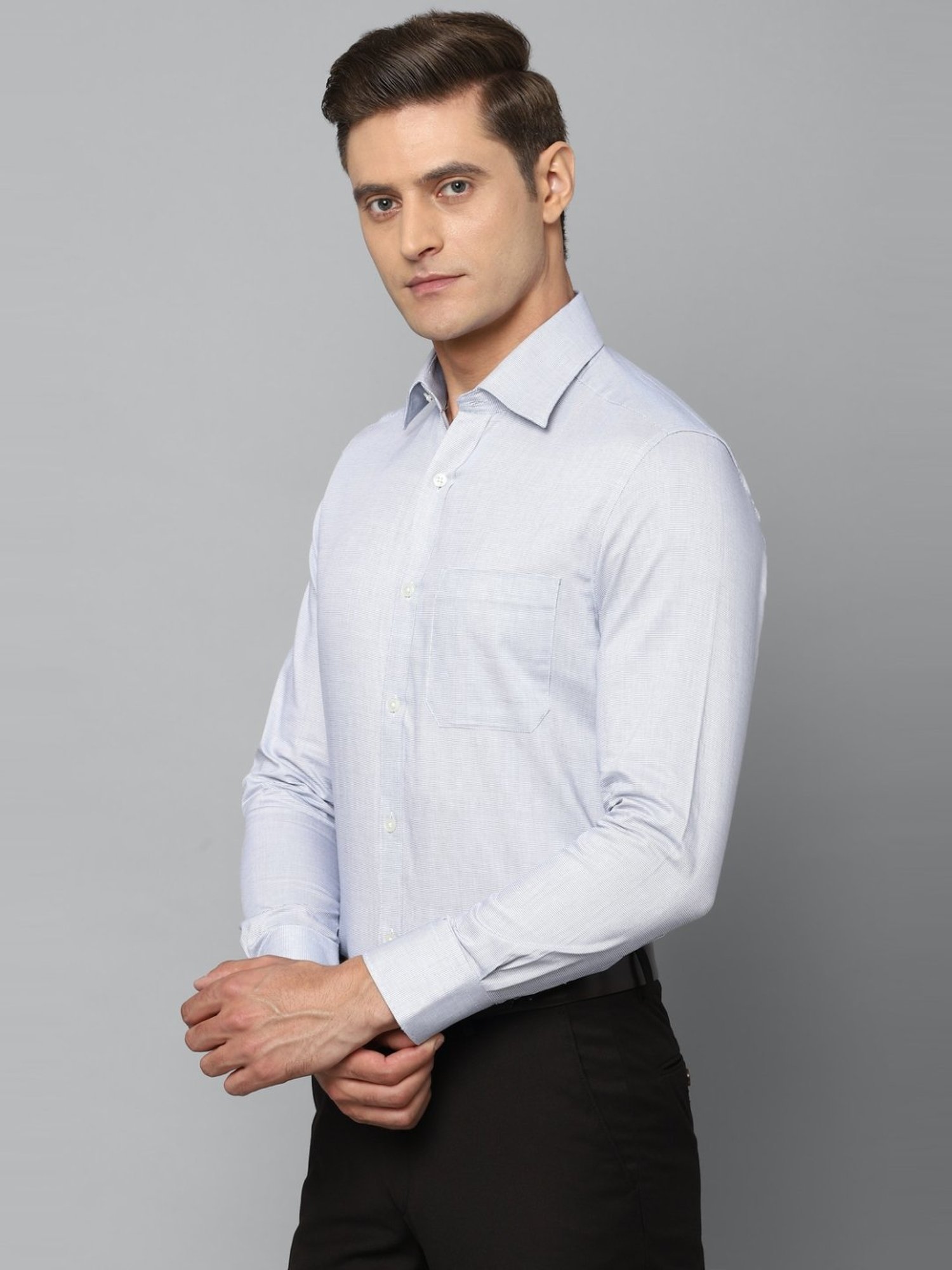 Buy Louis Philippe White Cotton Slim Fit Texture Shirts for Mens Online @  Tata CLiQ