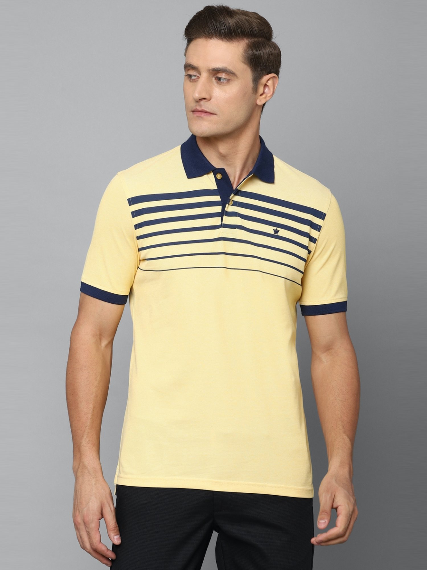 Buy Louis Philippe Yellow T-Shirt at