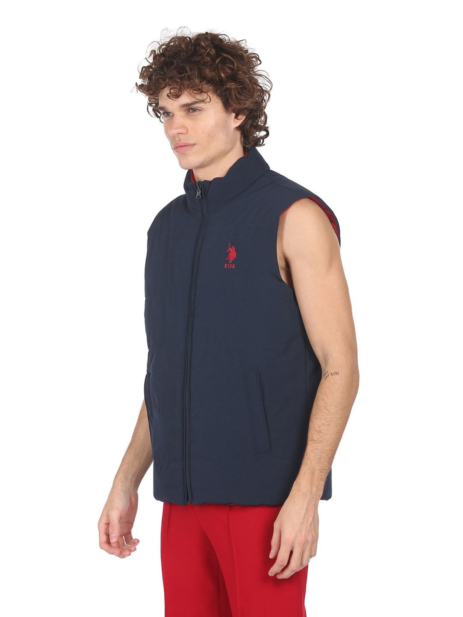 Buy U.S. POLO ASSN. Full Sleeve Front Half Open HIGH Neck, S  (USSWS4025_S_Black) at Amazon.in