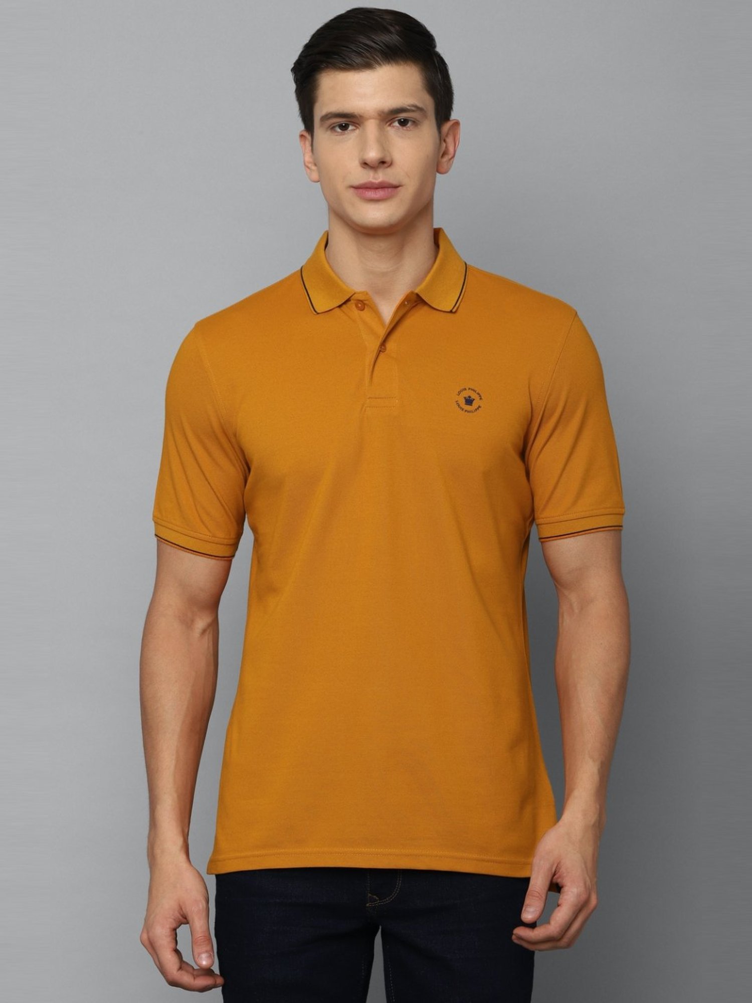 Buy Louis Philippe Sport Brown Short Sleeves Polo T-Shirt for Men Online @  Tata CLiQ