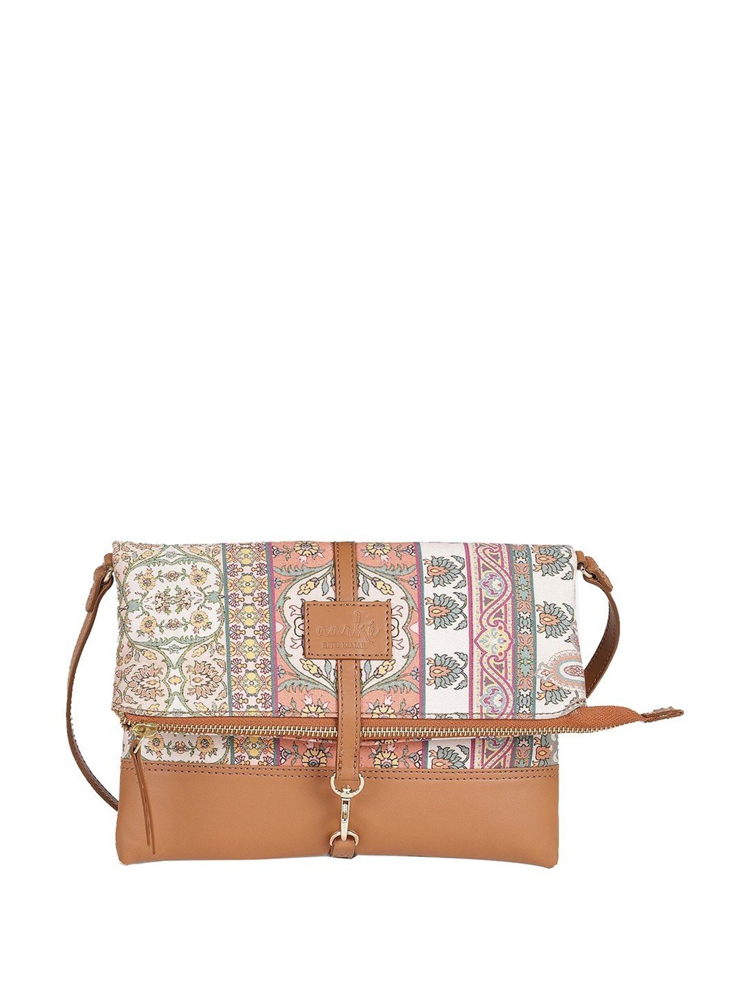 Buy Grey Embroidered Sling Bag Online - Ritu Kumar International Store View