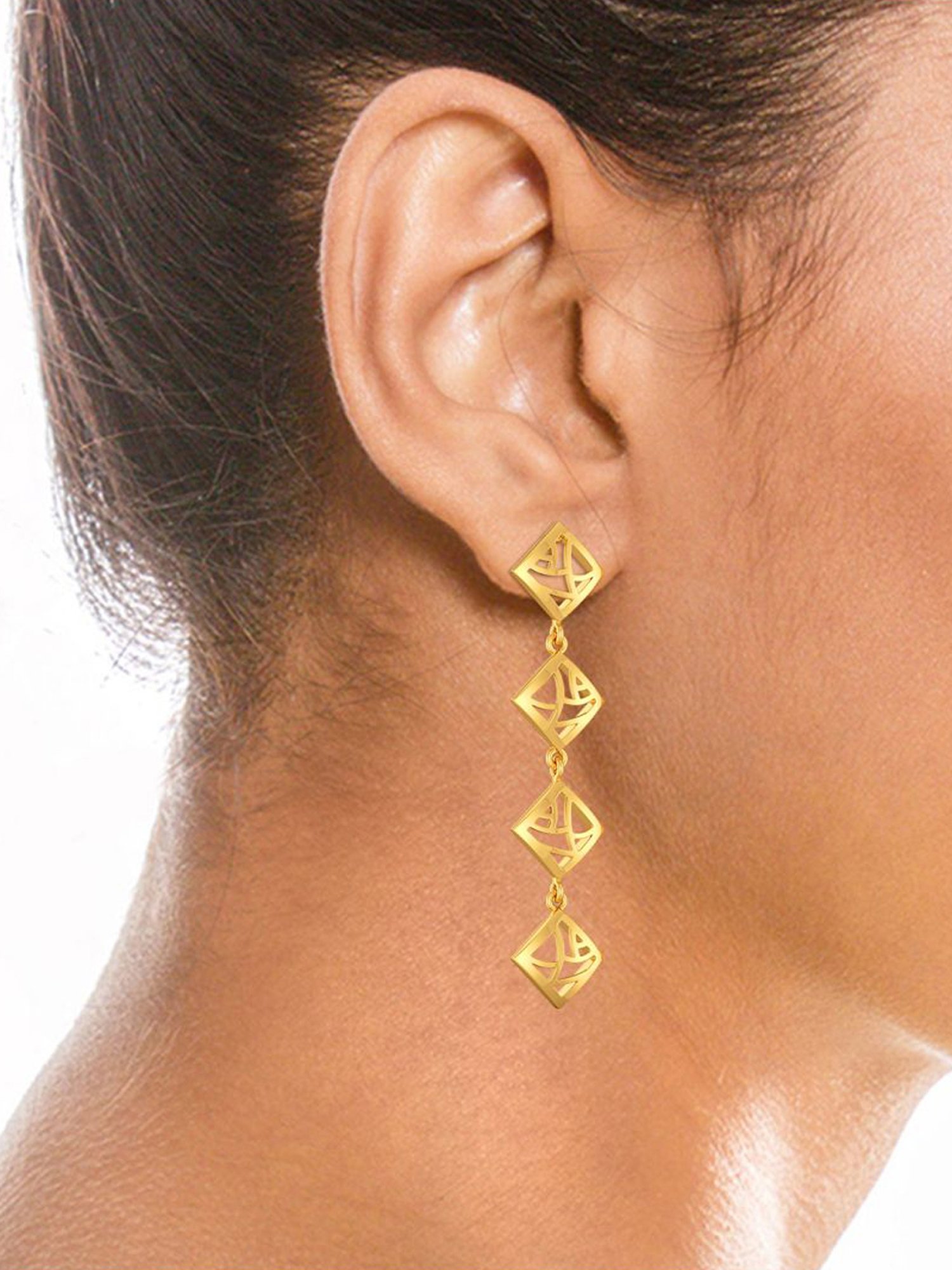 Buy Melorra 18k Gold Net Reveals Earrings for Women Online At Best