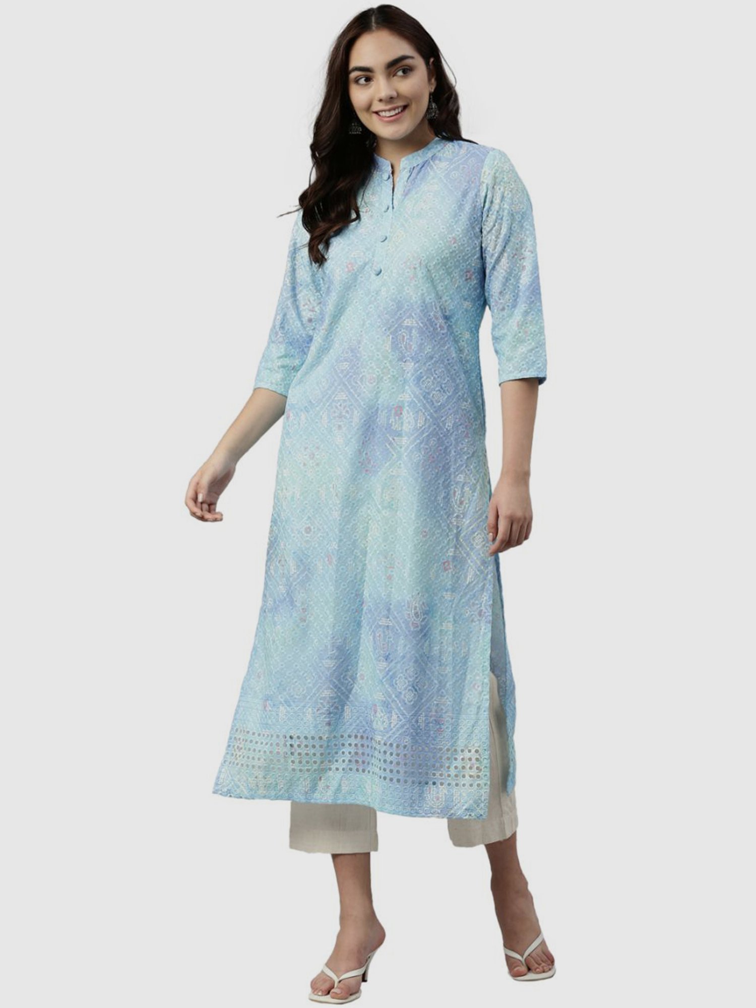 New Embroidered Design Heavy Rayon Fabric Party Wear Long Kurti | Cotton  kurti designs, Kurti designs, Designer kurti patterns