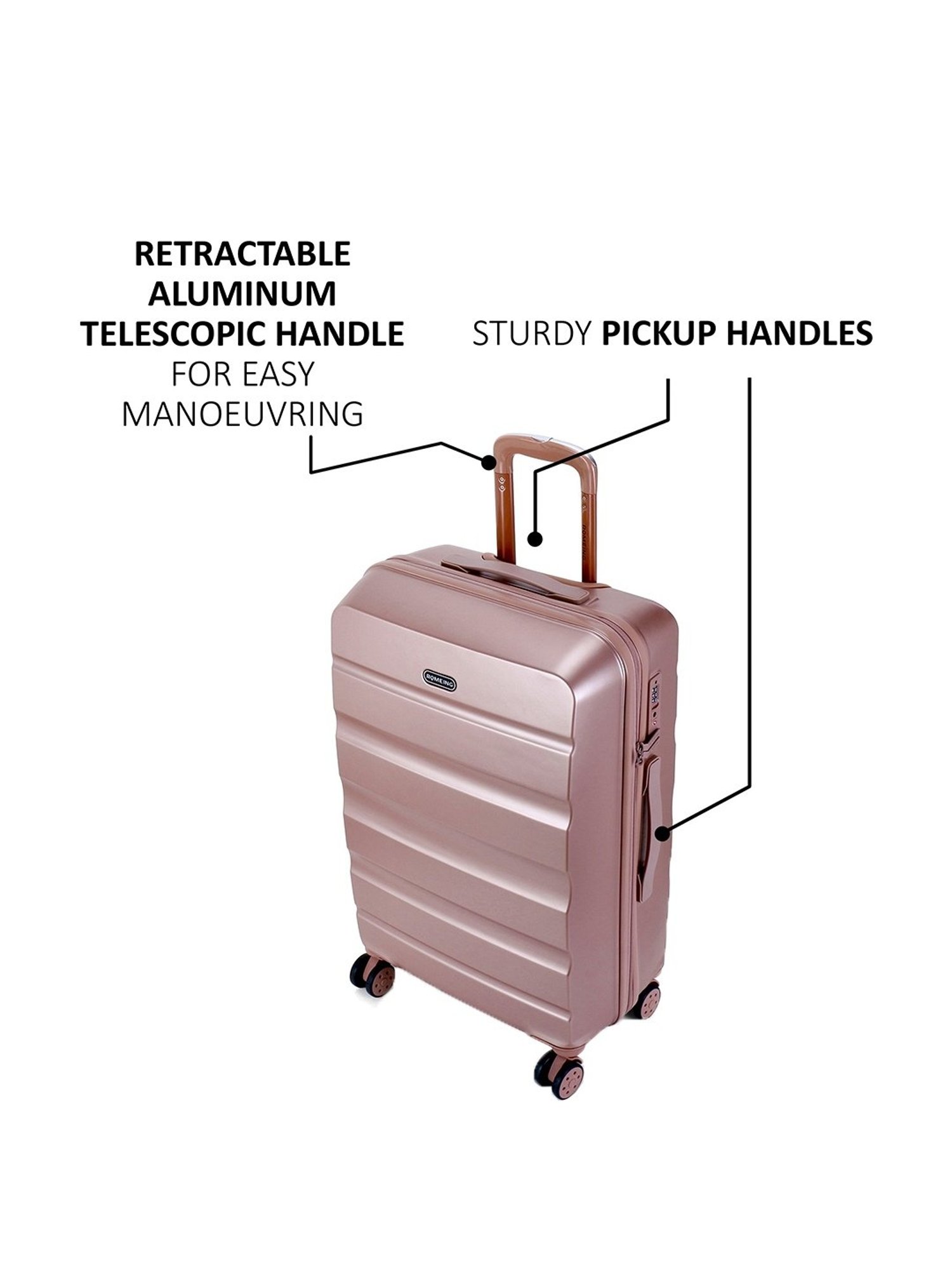 Buy Romeing Sicily Pink Textured Hard Case Large Trolley Bag at Best Price  @ Tata CLiQ