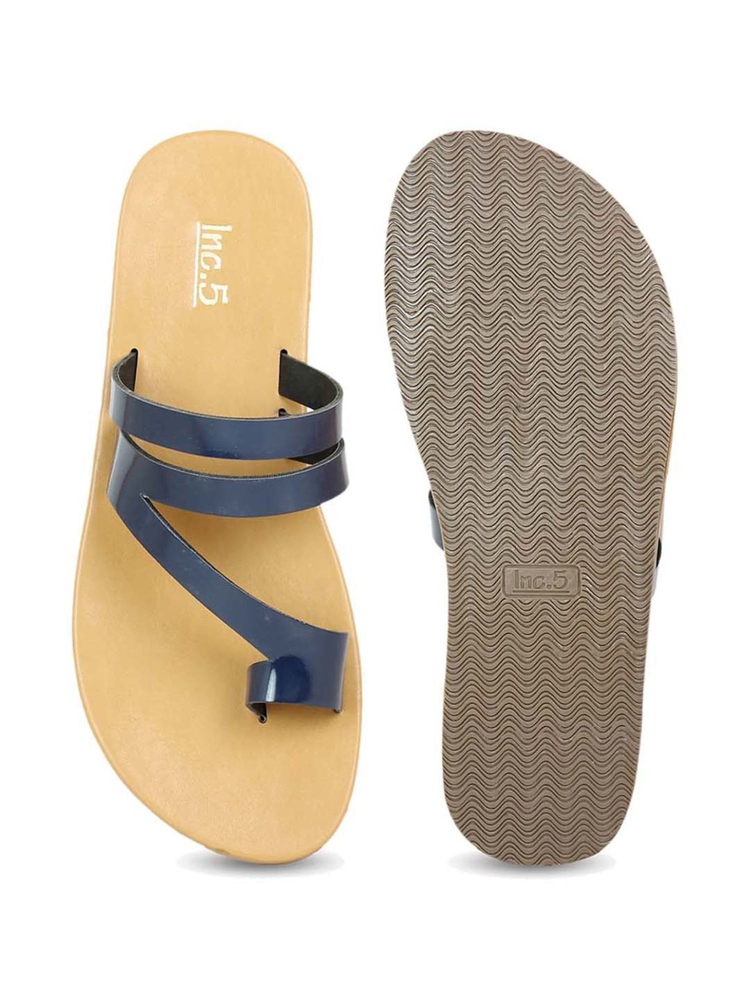 Buy VKC Green & Gray Synthetic Leather Casual Floater Sandals online |  Looksgud.in