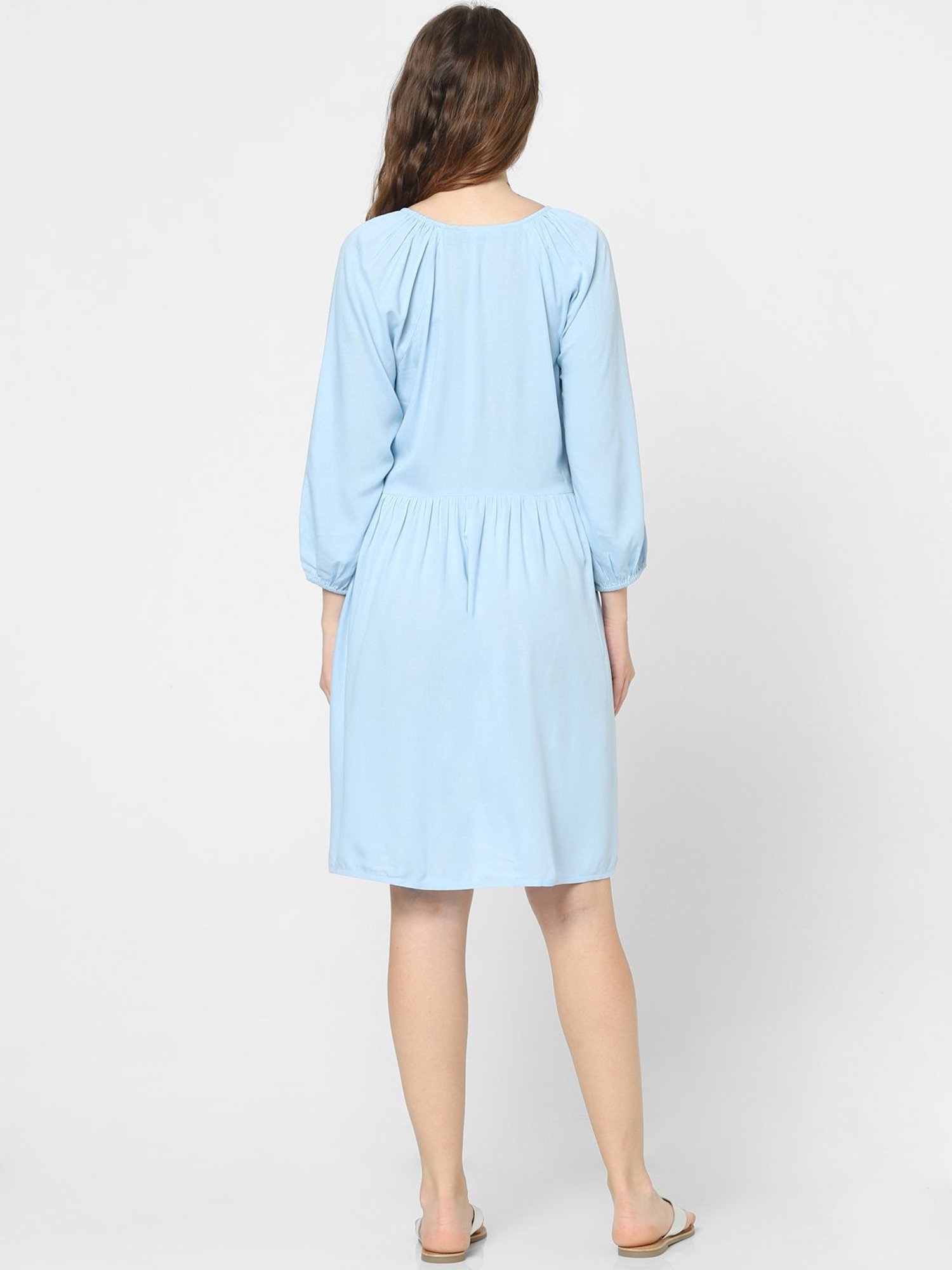 A Line Sky Blue Ladies Middy Dresses at Rs 415/piece in New Delhi