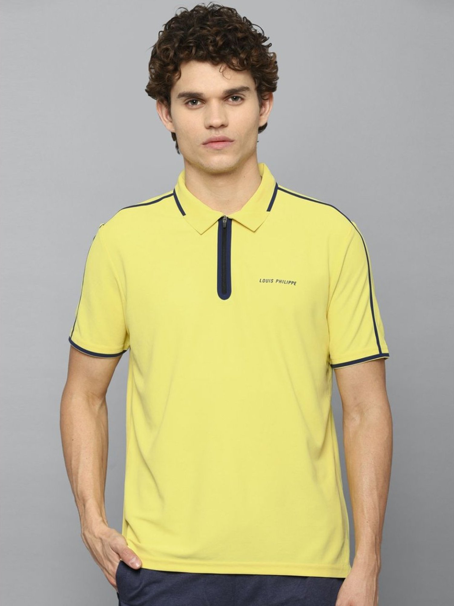 Buy Louis Philippe Yellow Polo T-Shirt for Men's Online @ Tata CLiQ