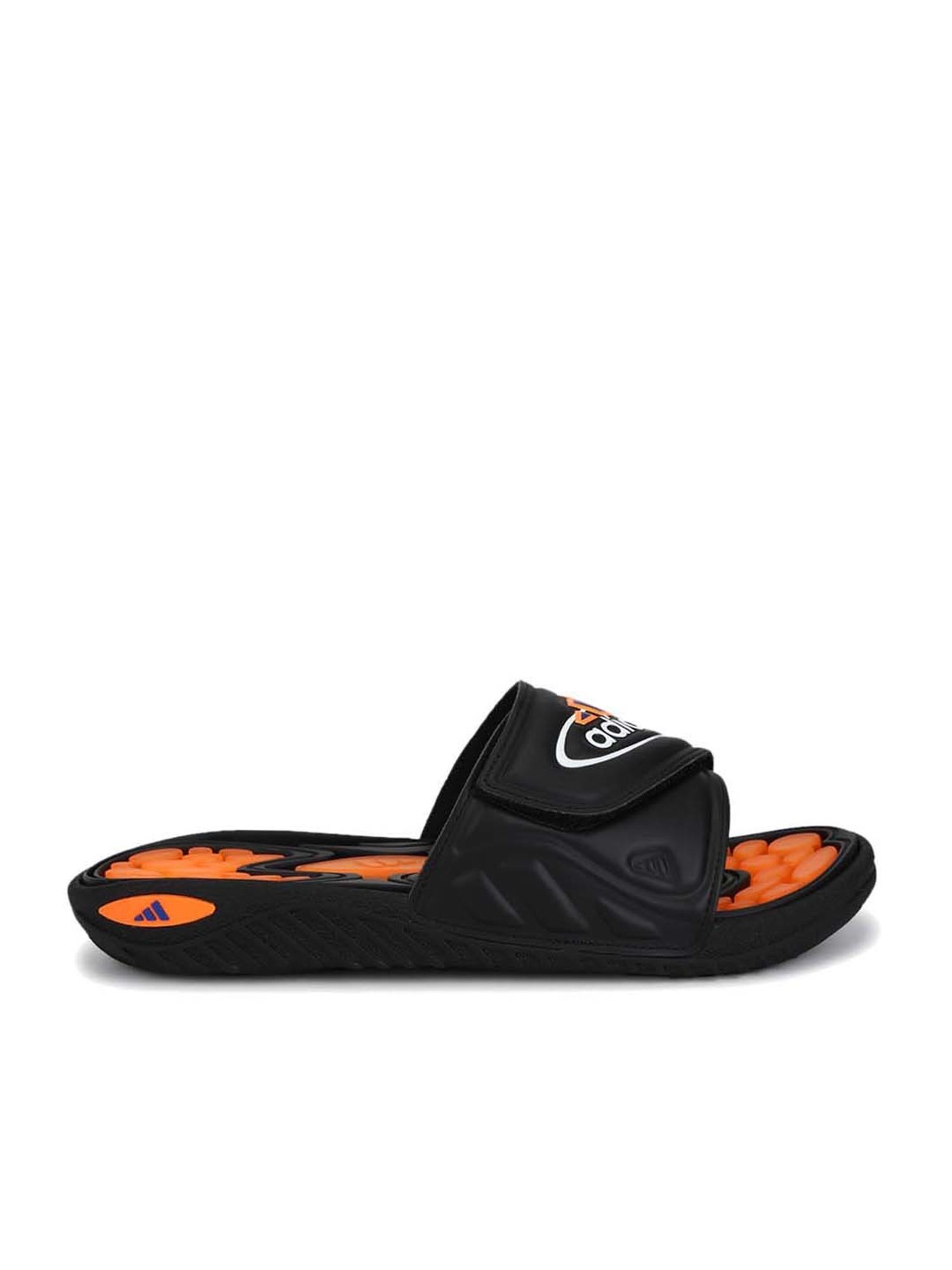 Orange and discount black adidas slides