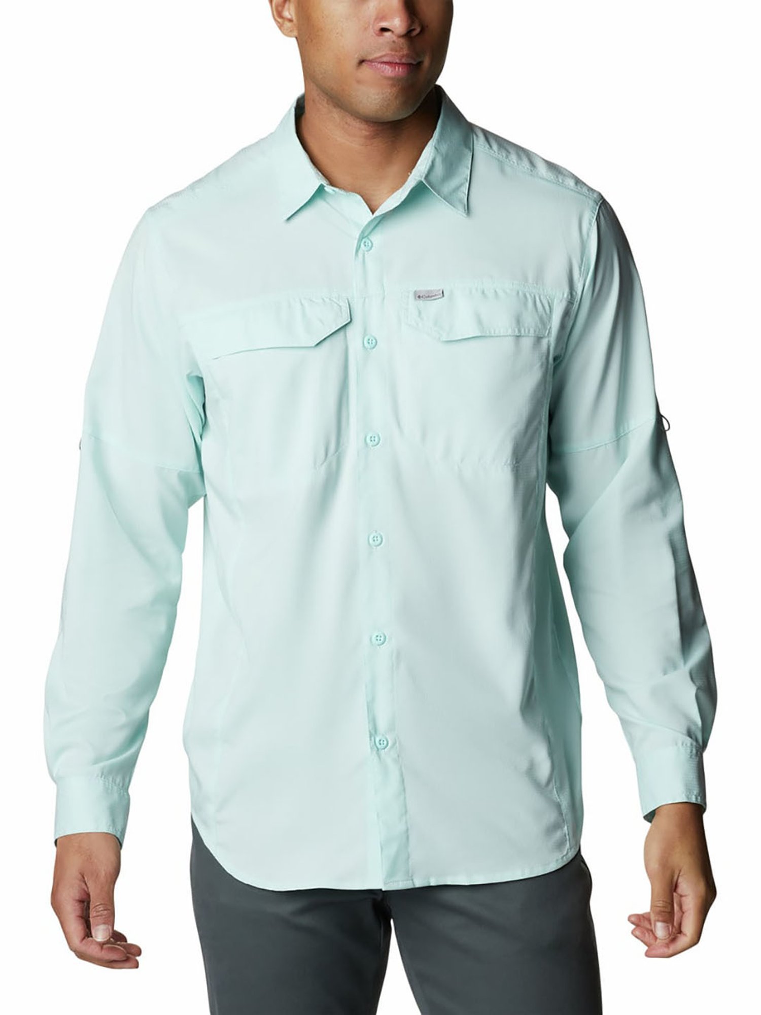 Columbia Men Blue Silver Ridge 2.0 Long Sleeve Shirt