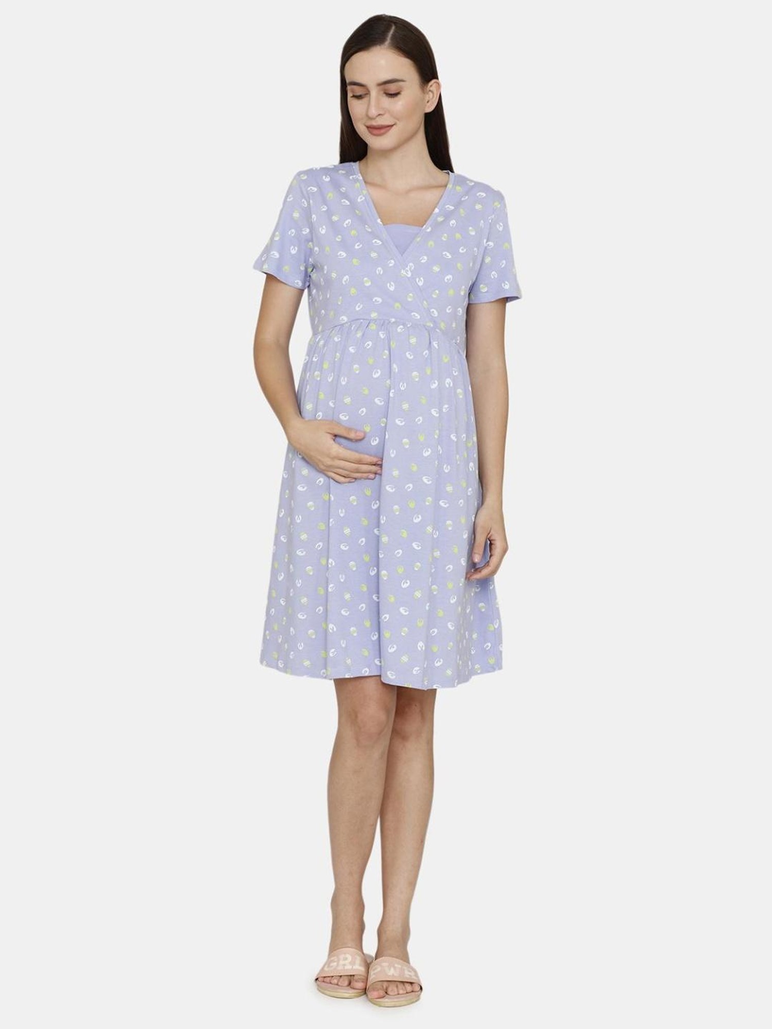 Coucou by Zivame Women Maternity/Nursing Nighty - Buy Coucou by