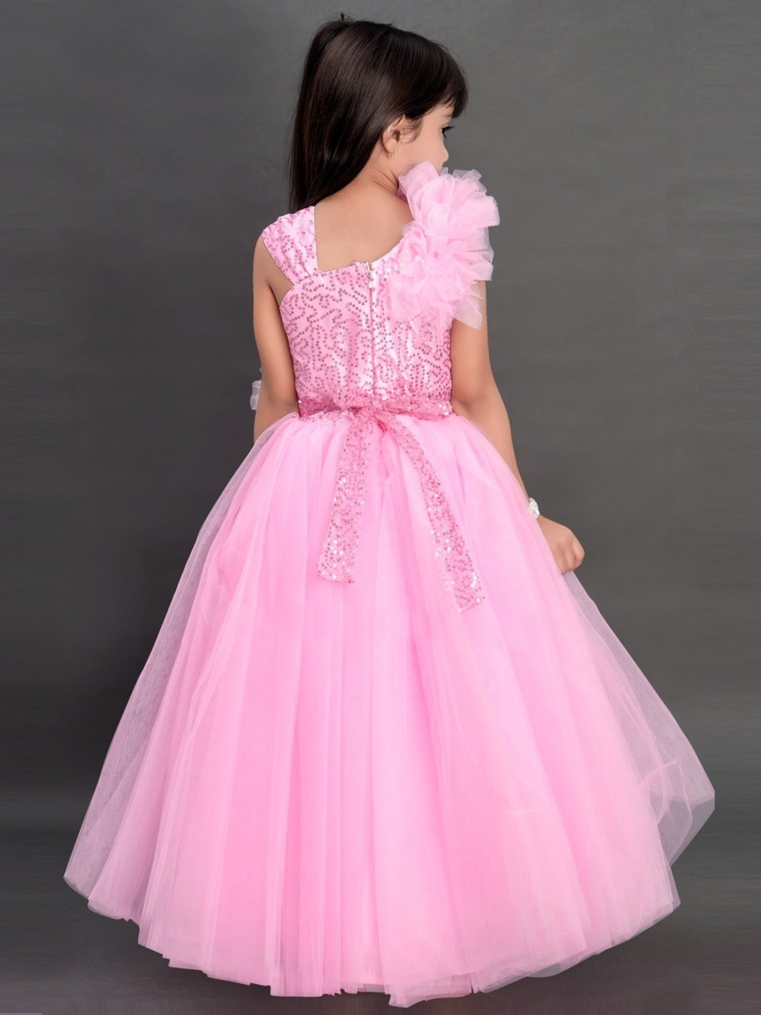 Buy Pink Chick Kids Red & White Solid Full Sleeves Gown for Girls Clothing  Online @ Tata CLiQ