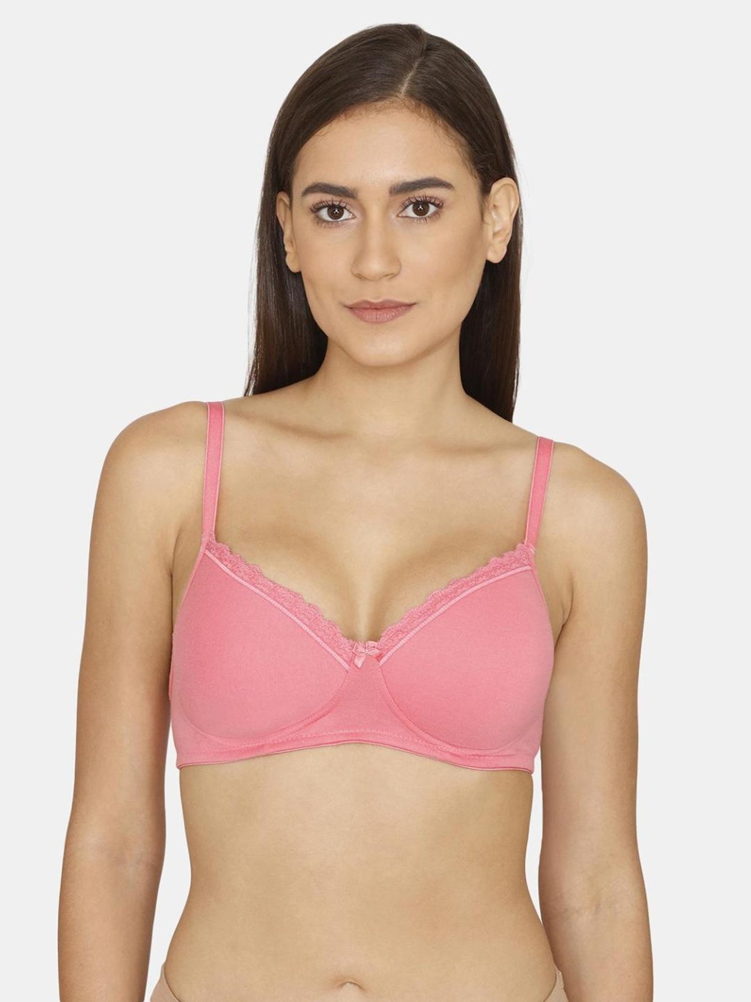 Buy Rosaline by Zivame Pink Lace Padded Bra for Women Online @ Tata CLiQ