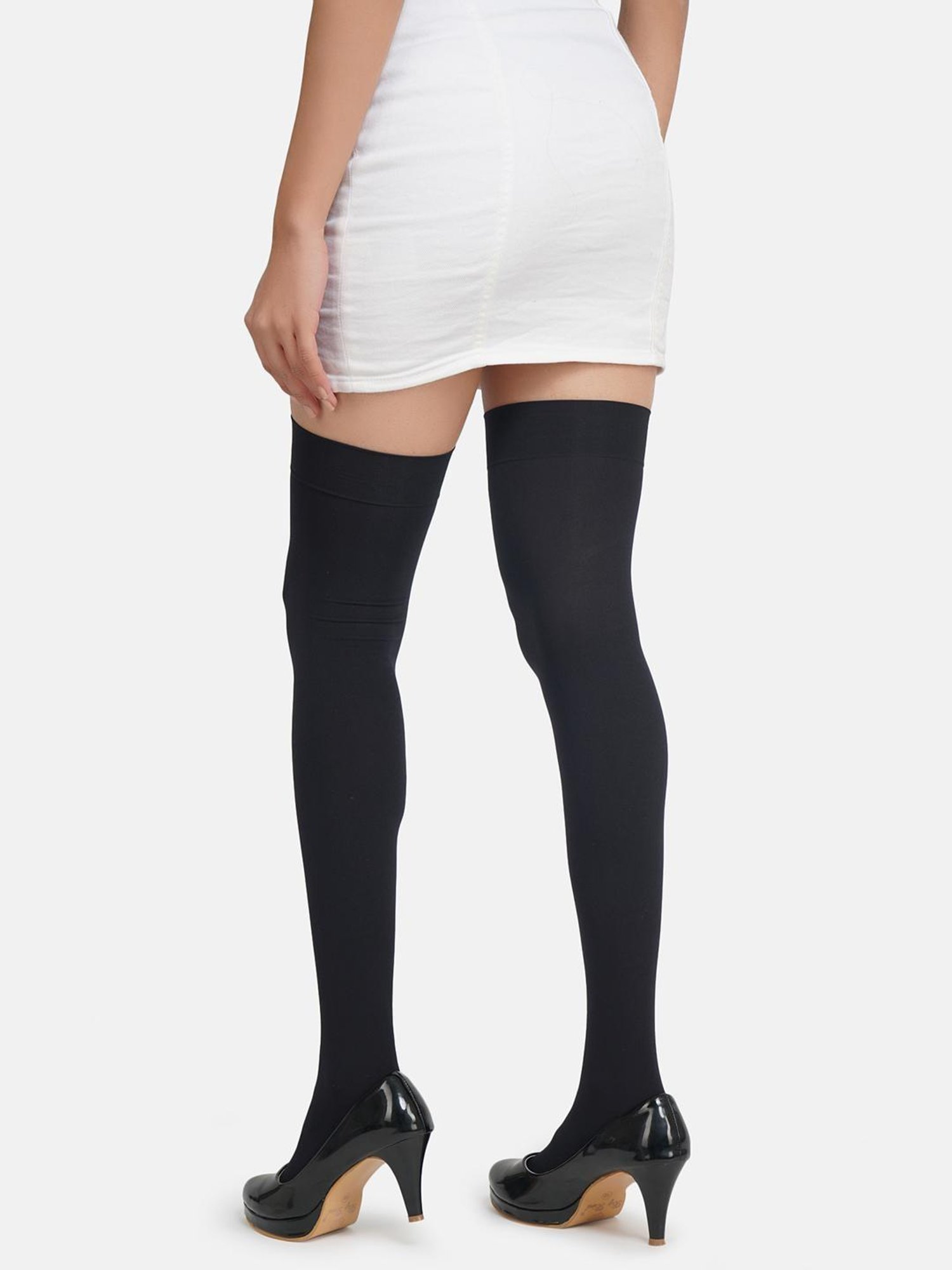 Buy NEXT 2 SKIN Black Stockings (Pack of 2) for Women Online