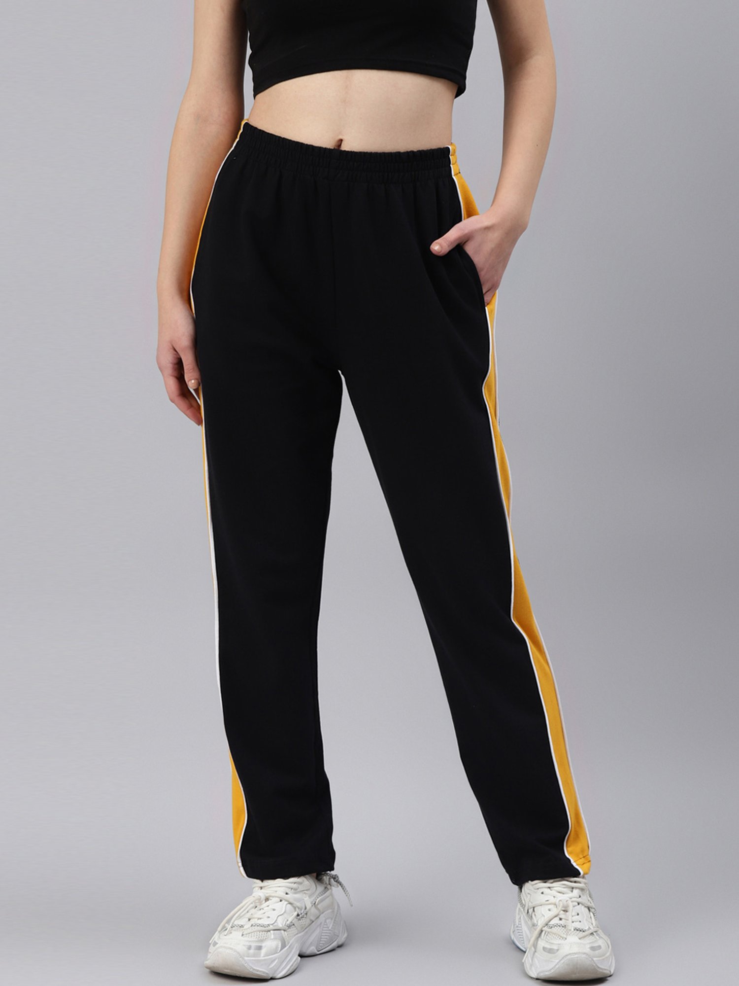 Buy Black Track Pants for Women by LAABHA Online