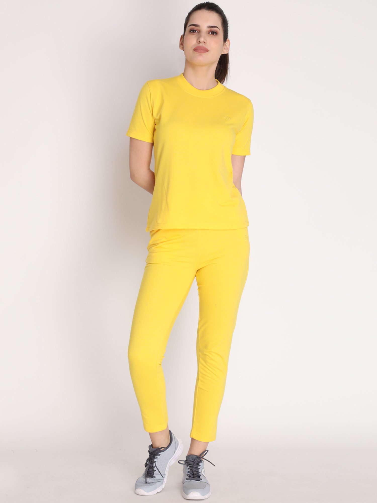 Buy Chkokko Yellow Loose Fit Tracksuit for Women Online @ Tata CLiQ