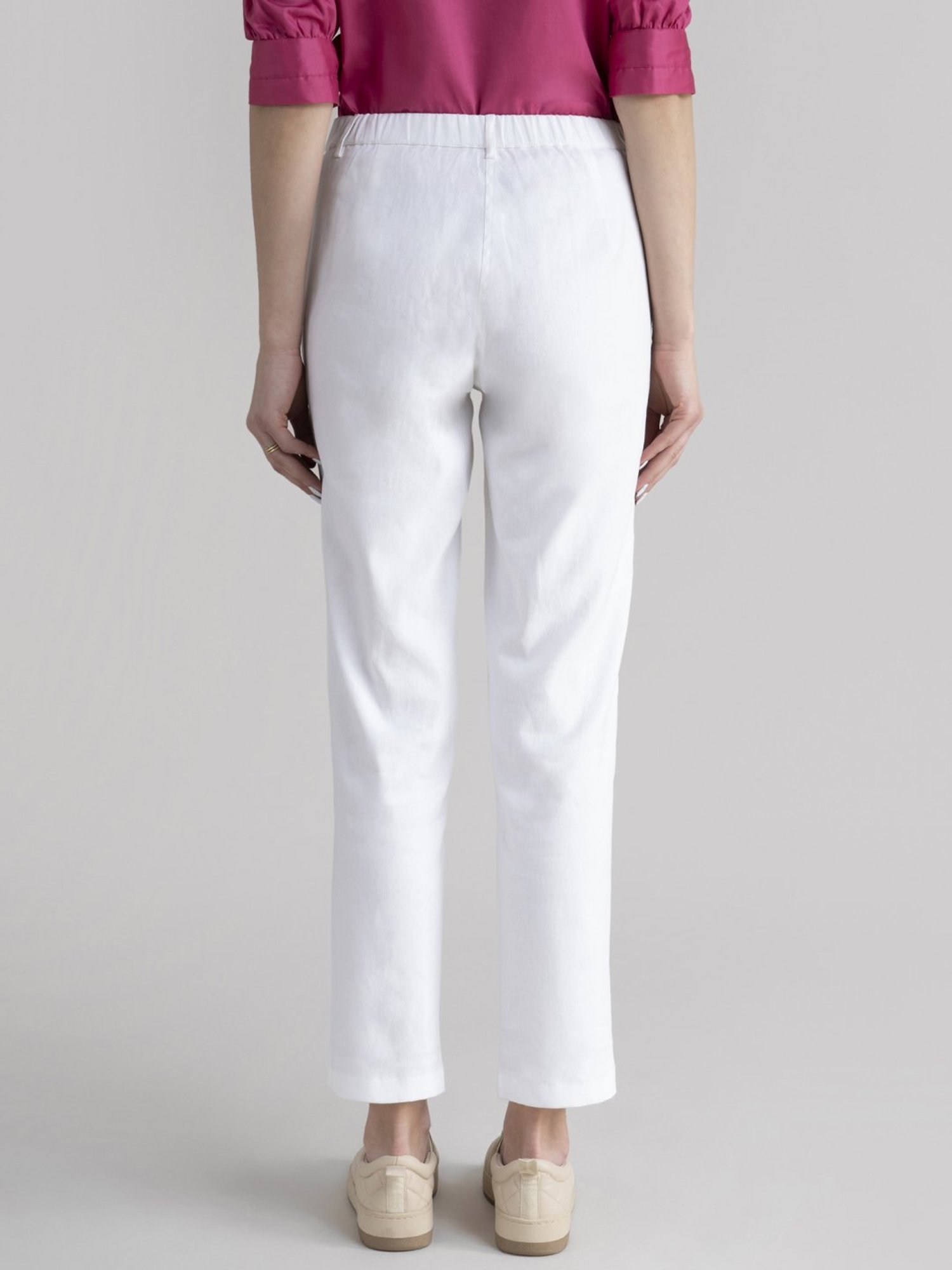 amalka.design SUE women's retro linen trousers with pockets |