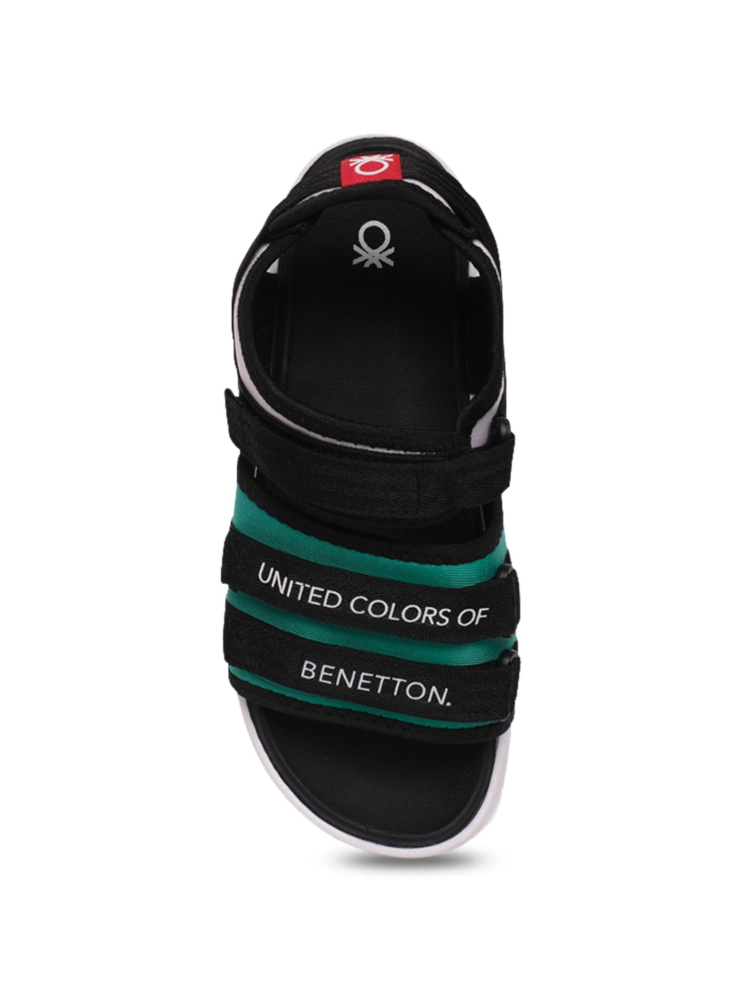 Two Strap Sandals - Black | Benetton