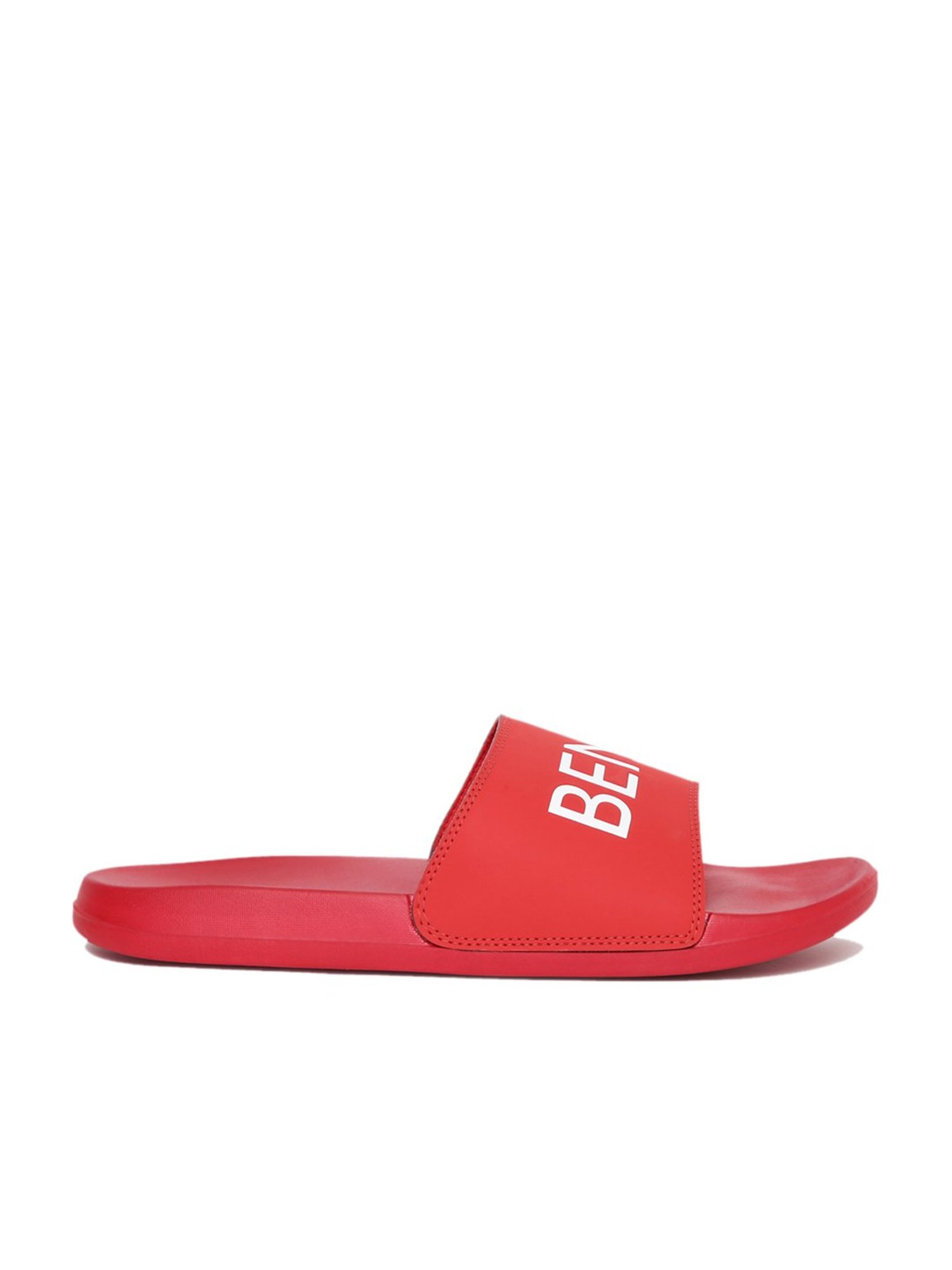 Buy United Colors of Benetton Men s Red Slides for Men at Best