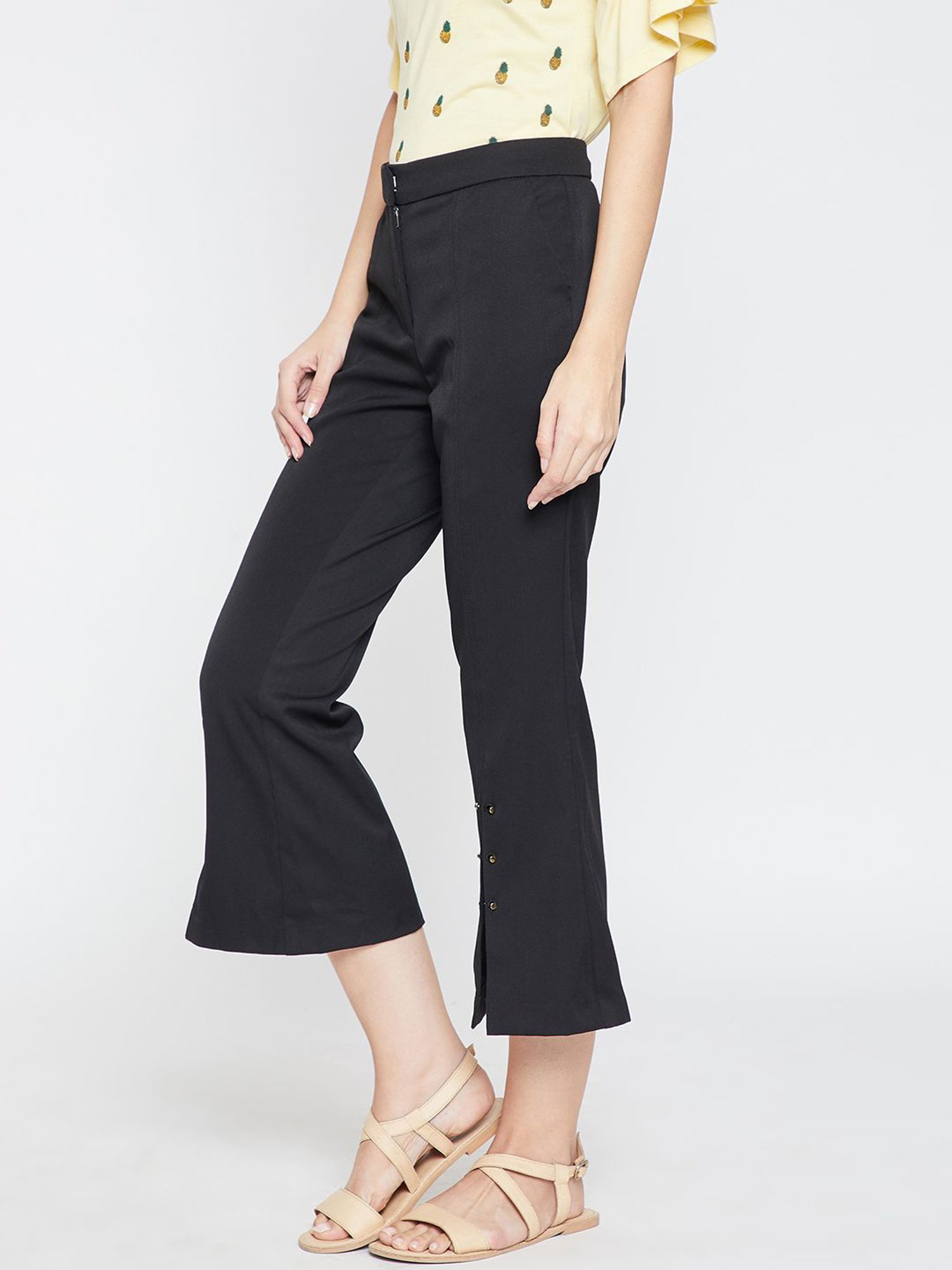Buy Tokyo Talkies Black Regular Fit Trouser for Women Online at Rs448   Ketch