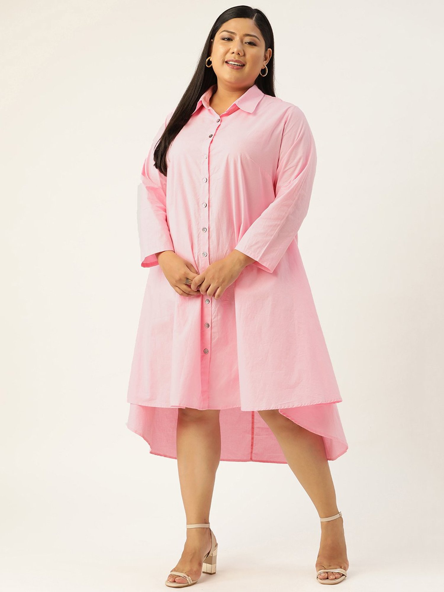 Rosa Buttoned Midi Dress