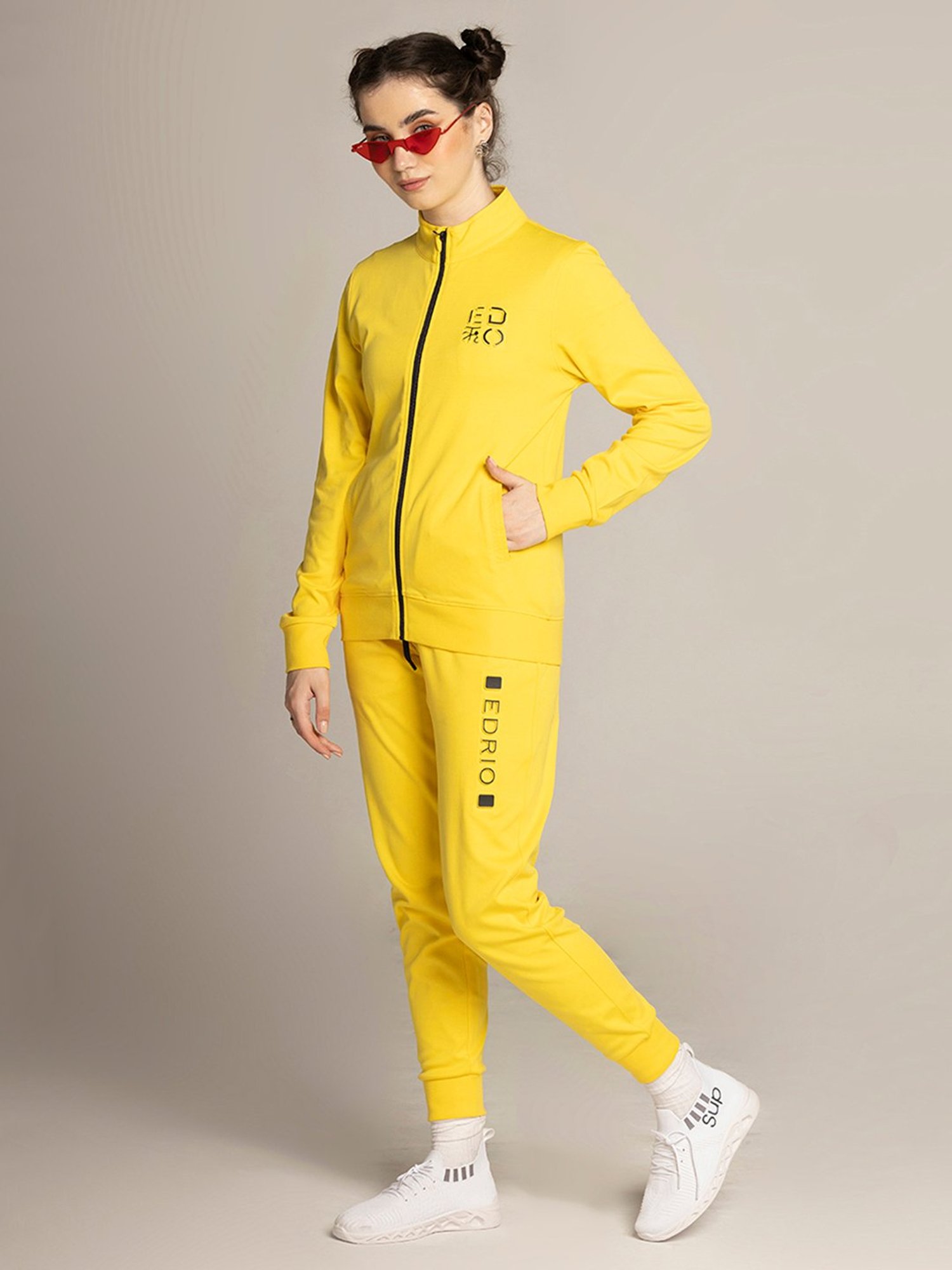 Yellow 2025 tracksuit womens