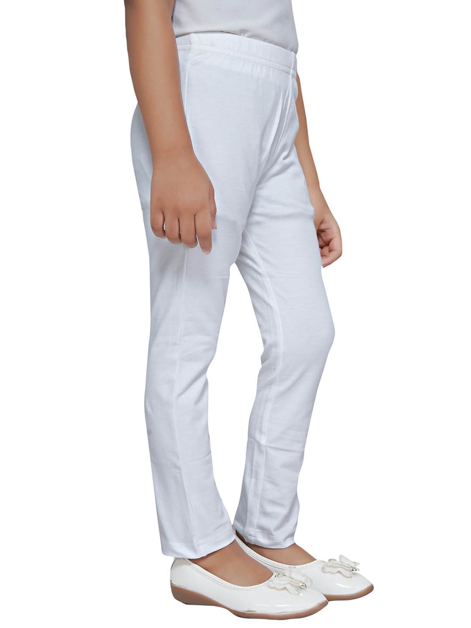 Straight White Pants with Gota Trim  MISSPRINT