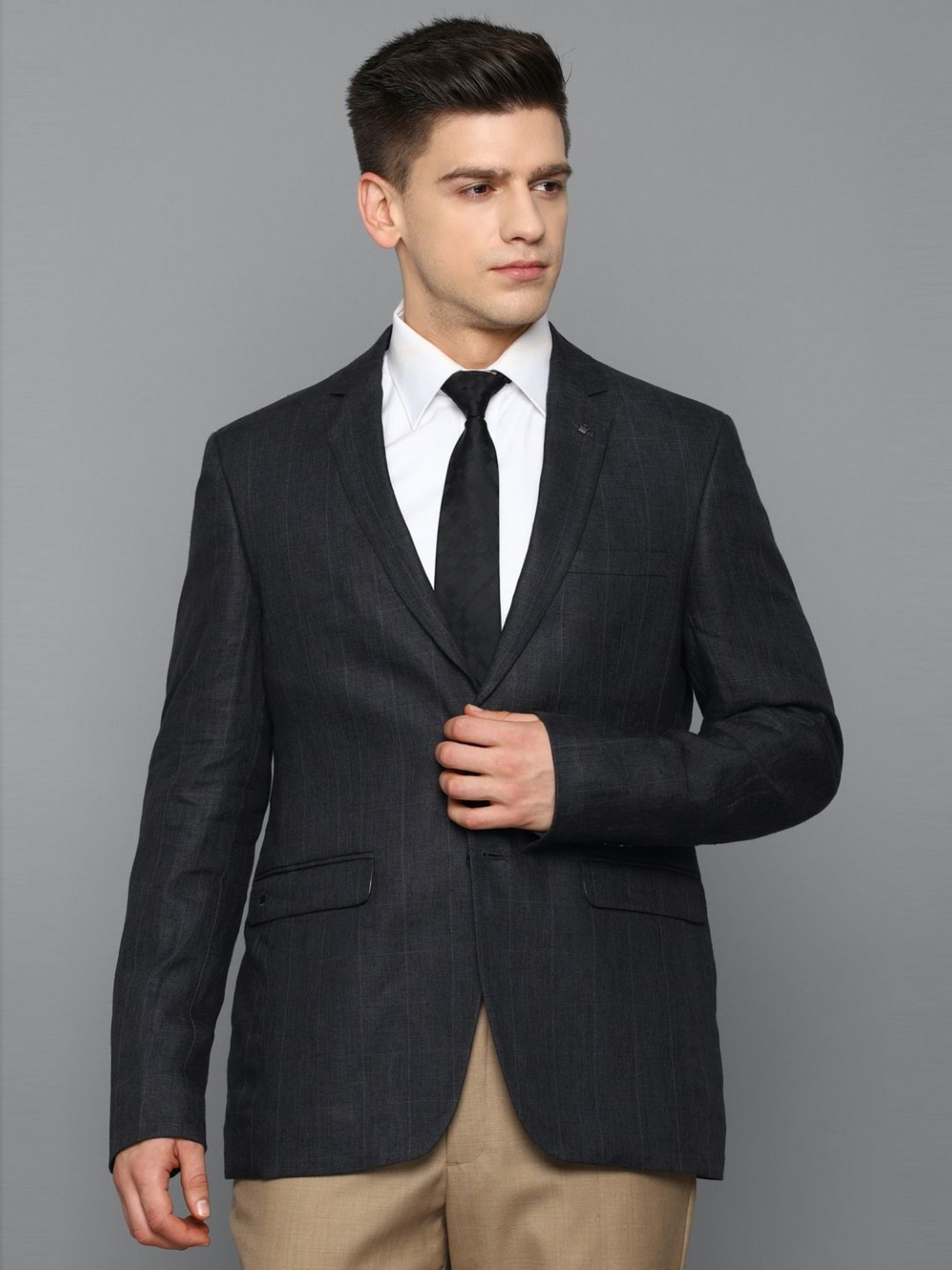 Black linen best sale blazer mens