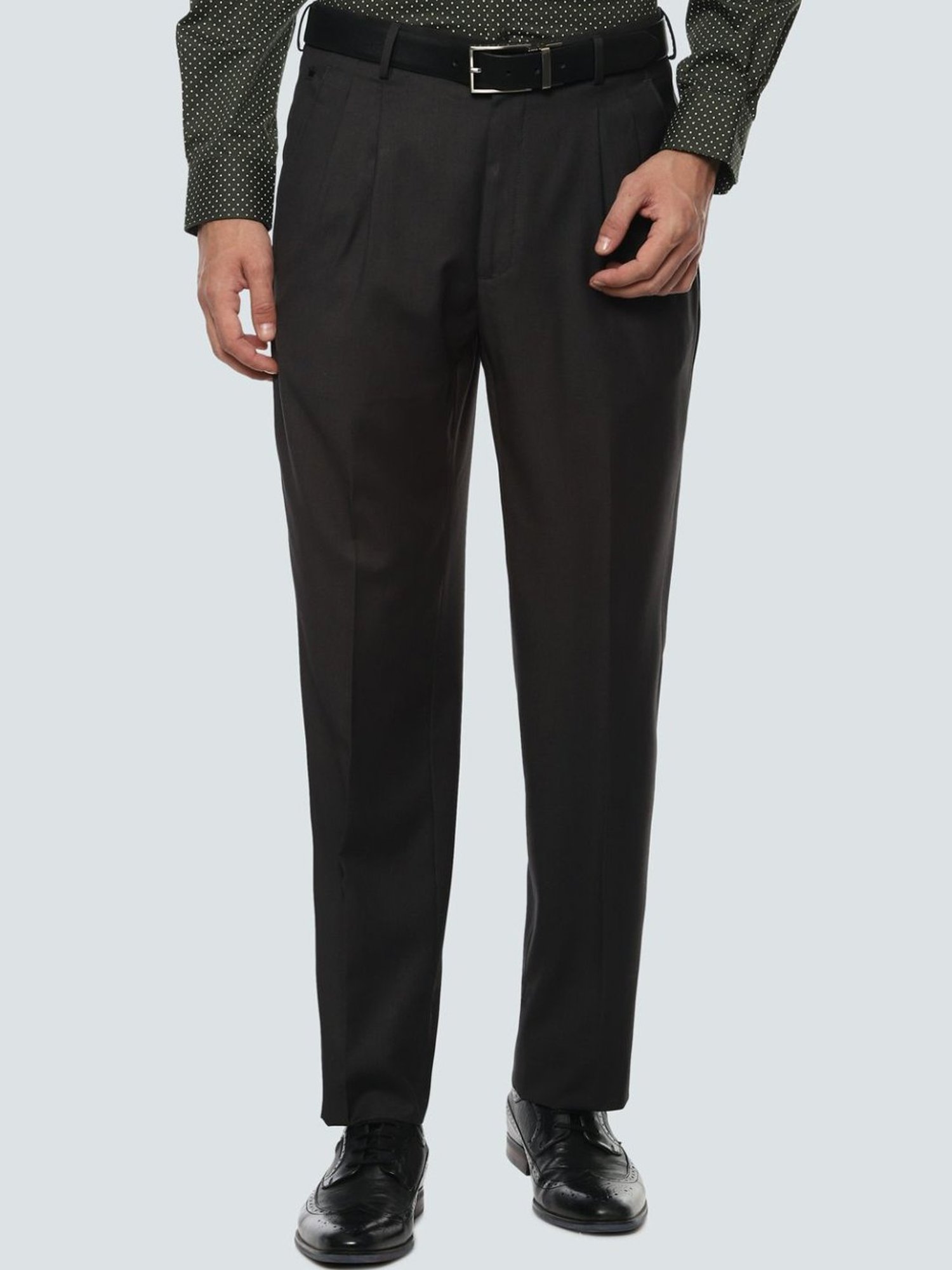 Louis Philippe Formal Trousers  Buy Louis Philippe Men Cream Classic Fit  Solid Pleated Formal Trousers Online  Nykaa Fashion