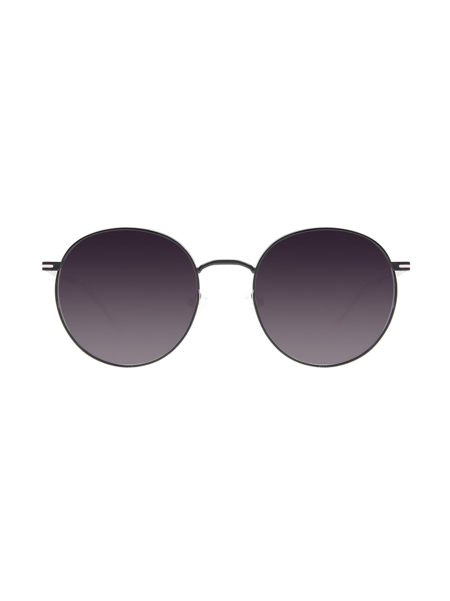 Buy ARZONAI Round Metal Unisex Sunglasses Black Frame, Black Lens (Medium)  Pack of 1 at Amazon.in