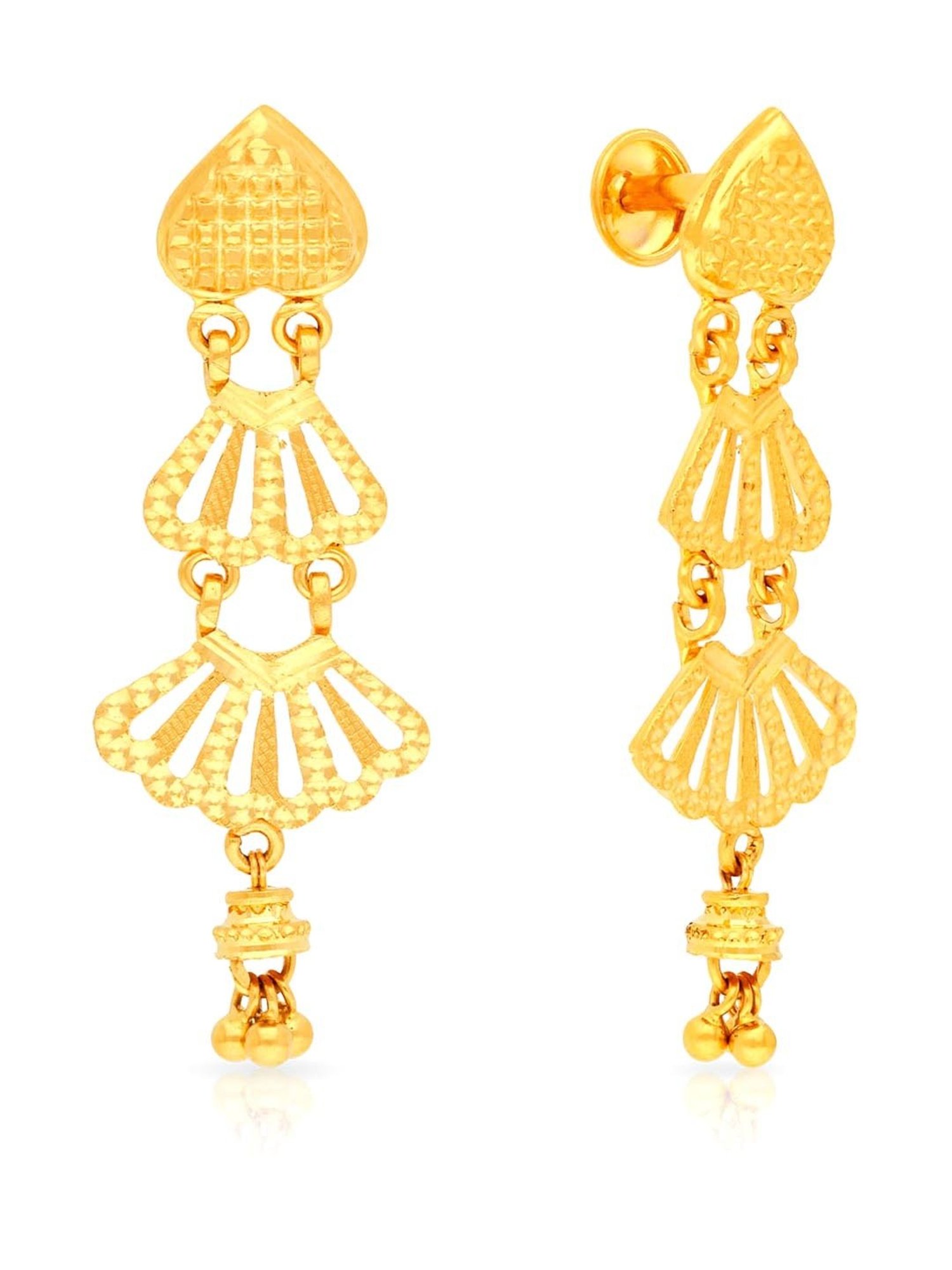Senco Gold Gold with Diamond Droplet Drop Earrings for Women, Yellow :  Amazon.in: Fashion