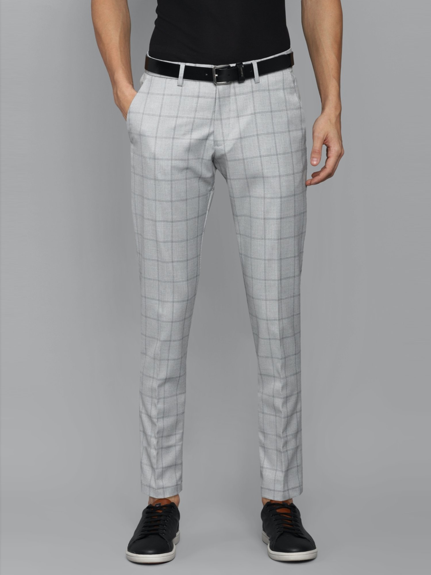 Buy LOUIS PHILIPPE Mens Slim Fit Check Formal Trousers | Shoppers Stop