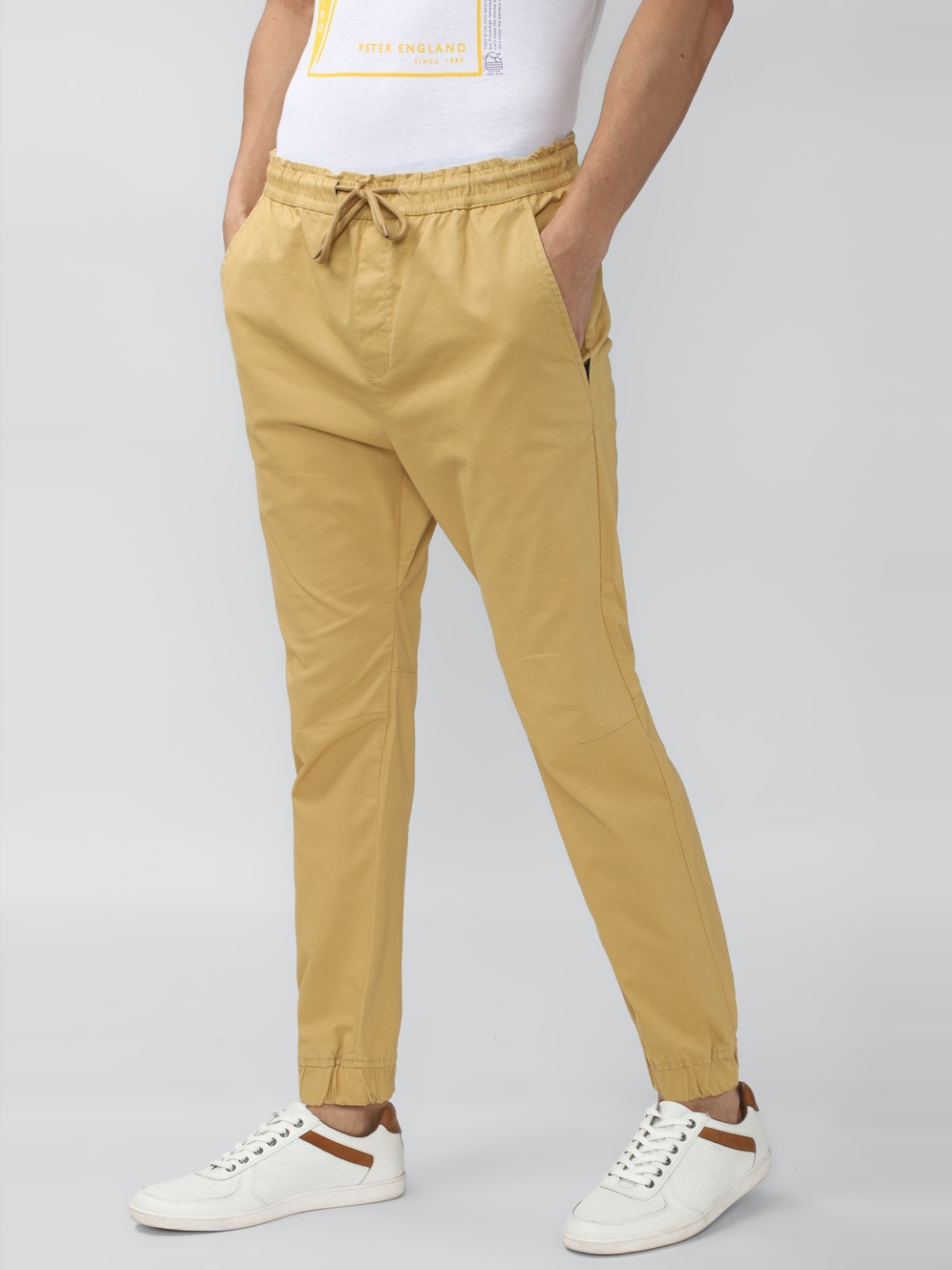 Khaki Flat Trousers Peter England Trousers at Rs 1599/piece in Bengaluru |  ID: 19094698355