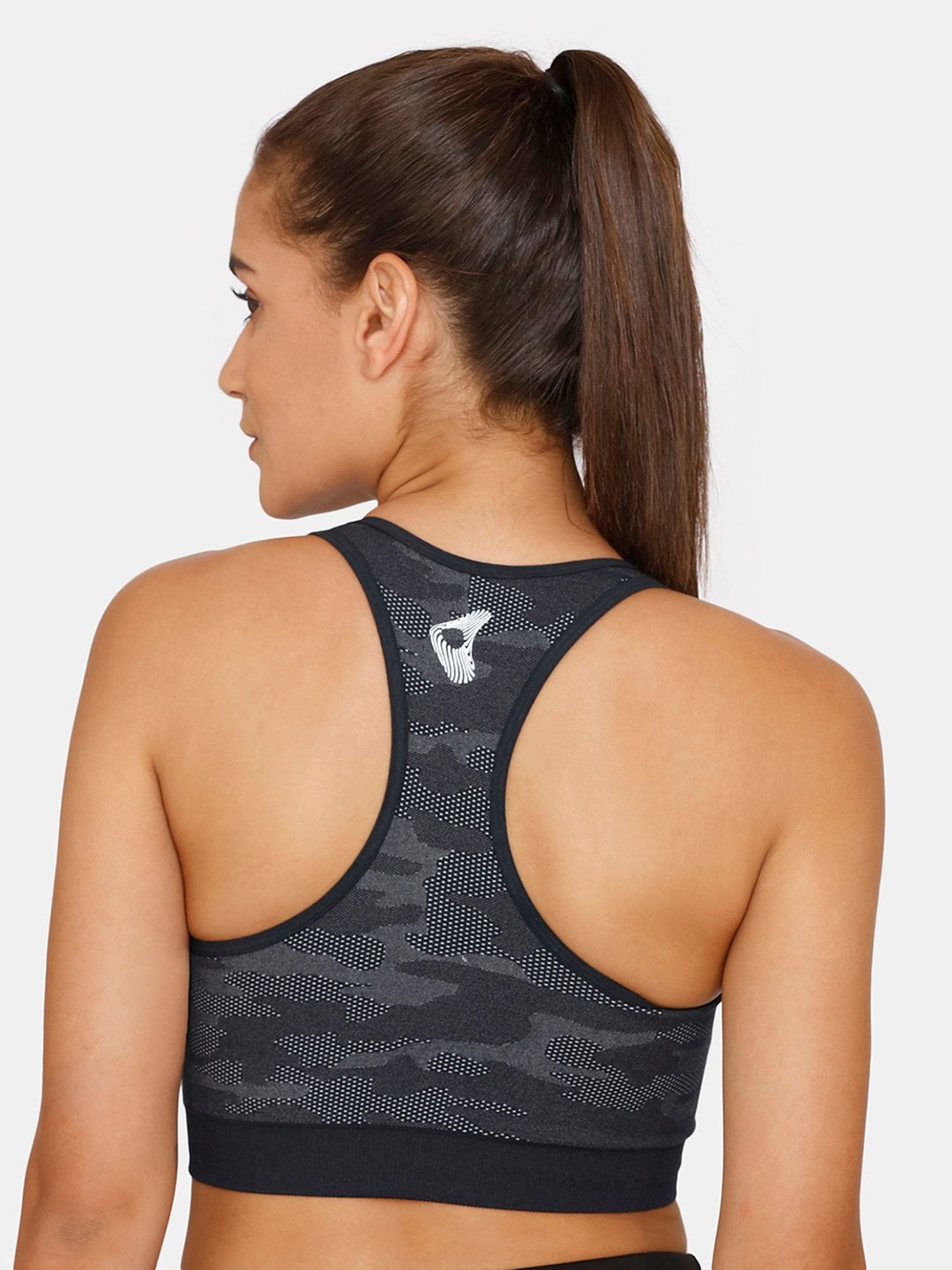 Buy Zelocity by Zivame Black Printed Sports Bra for Women's Online @ Tata  CLiQ