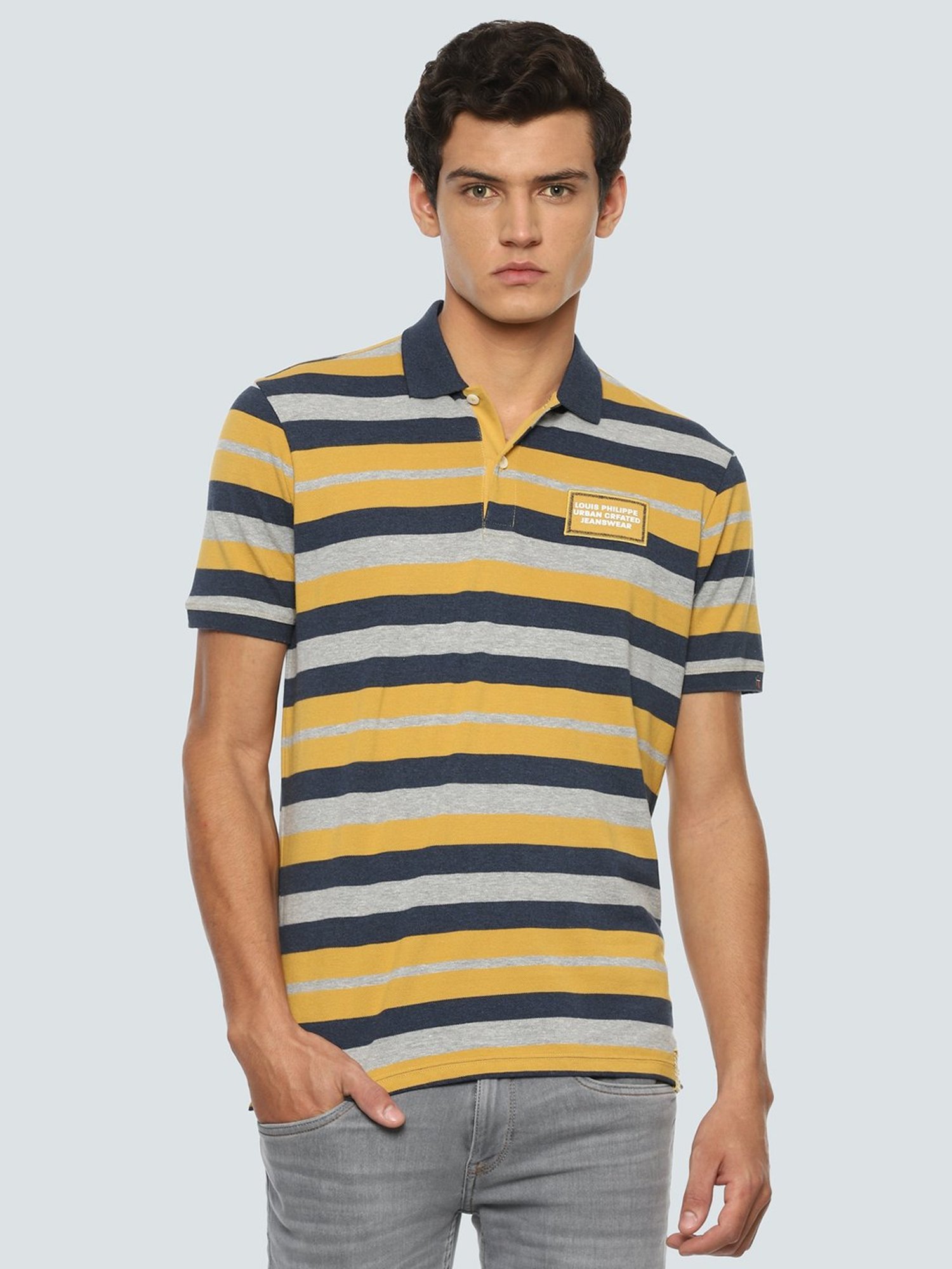 Buy Louis Philippe Yellow Polo T-Shirt for Men's Online @ Tata CLiQ