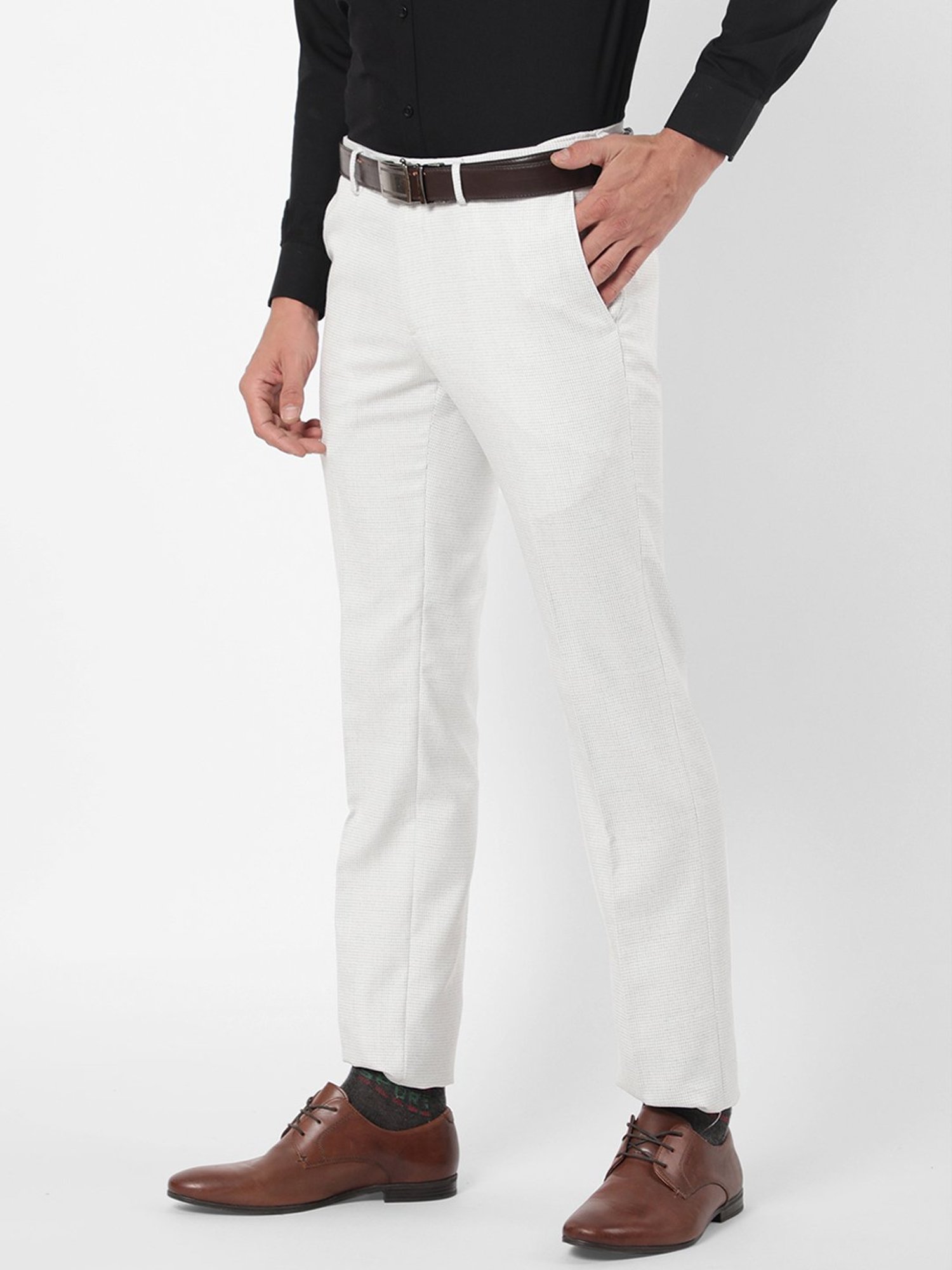 Buy Van Heusen White Trousers Online  698865  Van Heusen