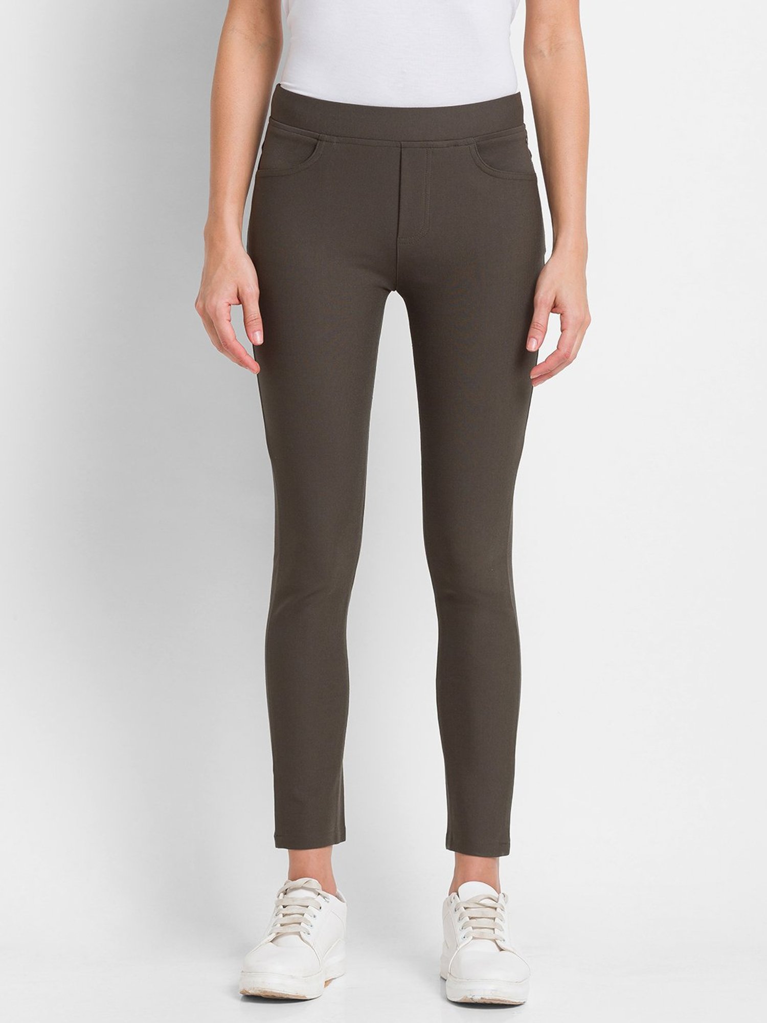 SILVERTRAQ Olive Logo Print Leggings