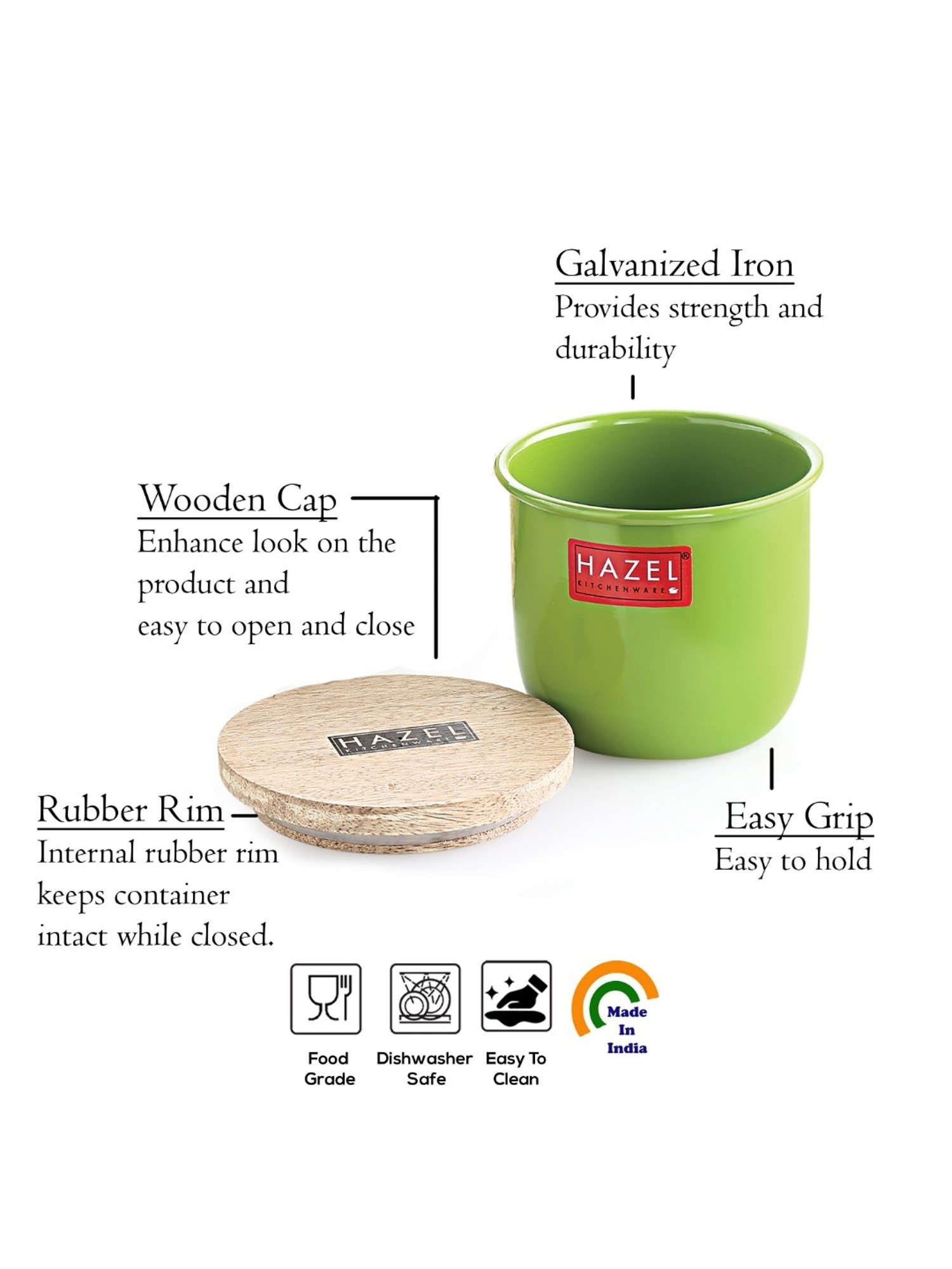 HAZEL Iron Tea Coffee & Sugar Container - 1110 ml Price in India - Buy  HAZEL Iron Tea Coffee & Sugar Container - 1110 ml online at