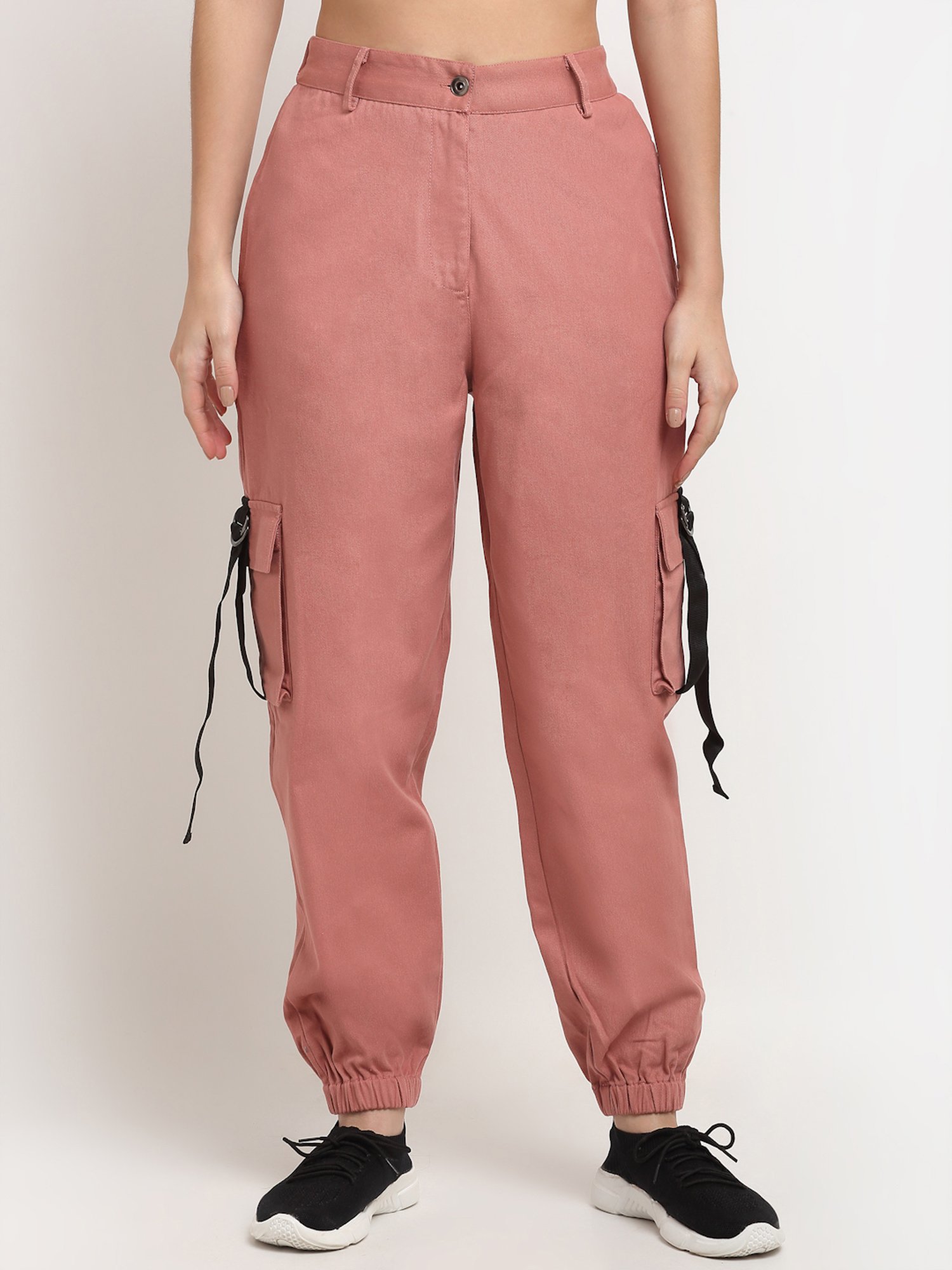 Instafab Plus Cargos  Buy Instafab Plus Mens Nude Pink Cargo Trousers  Online  Nykaa Fashion
