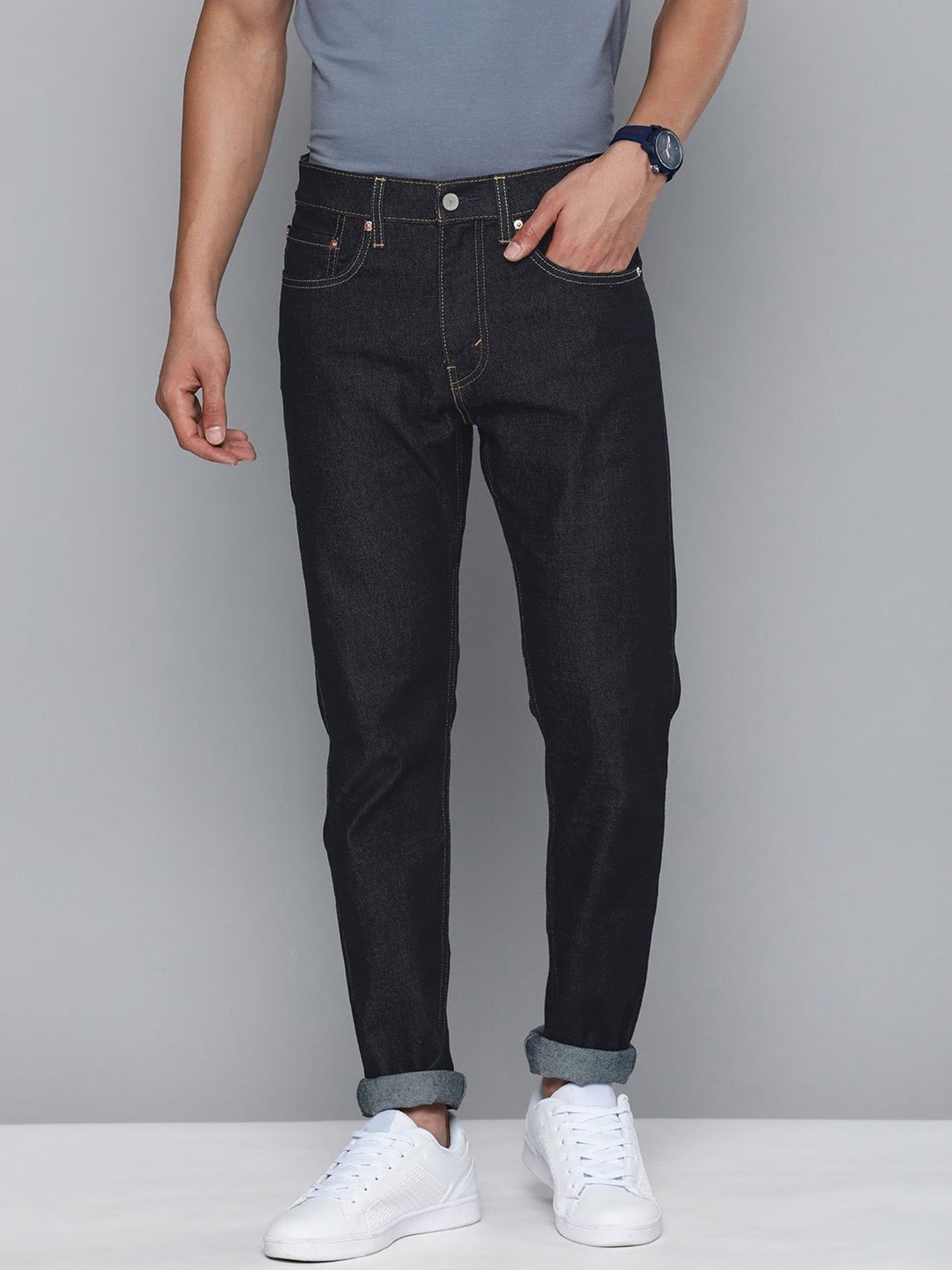 Levi's 512 raw denim hotsell