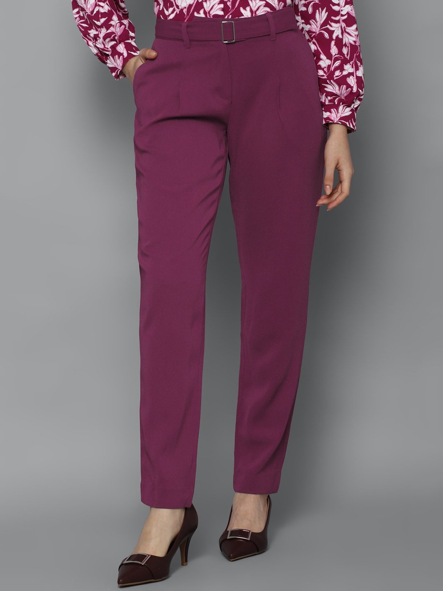 TINTED Trousers and Pants  Buy TINTED Purple Formal Pants For Women Online   Nykaa Fashion