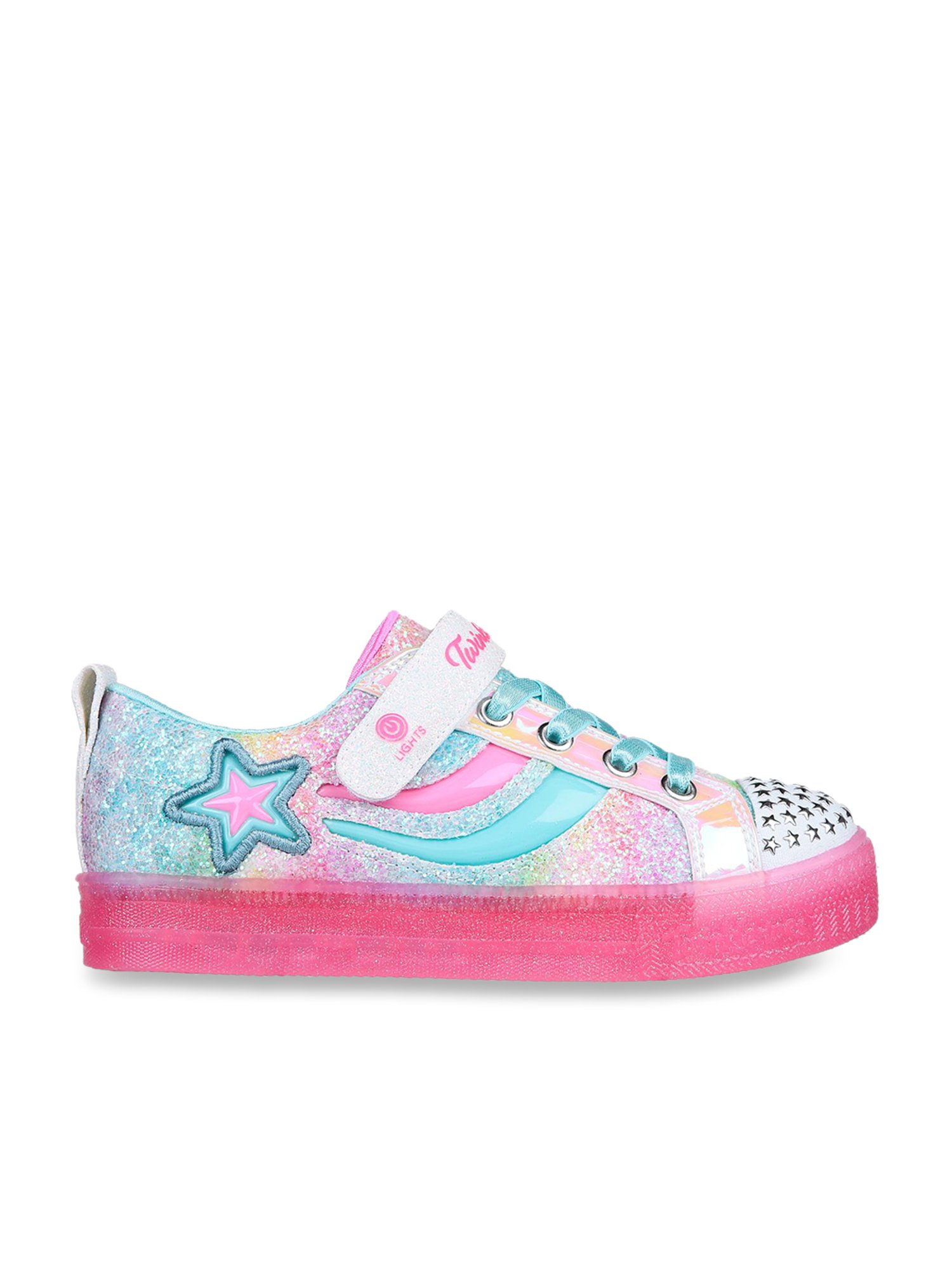 Pink Girls Twi-lites 2.0 Light Up Sneaker, Skechers