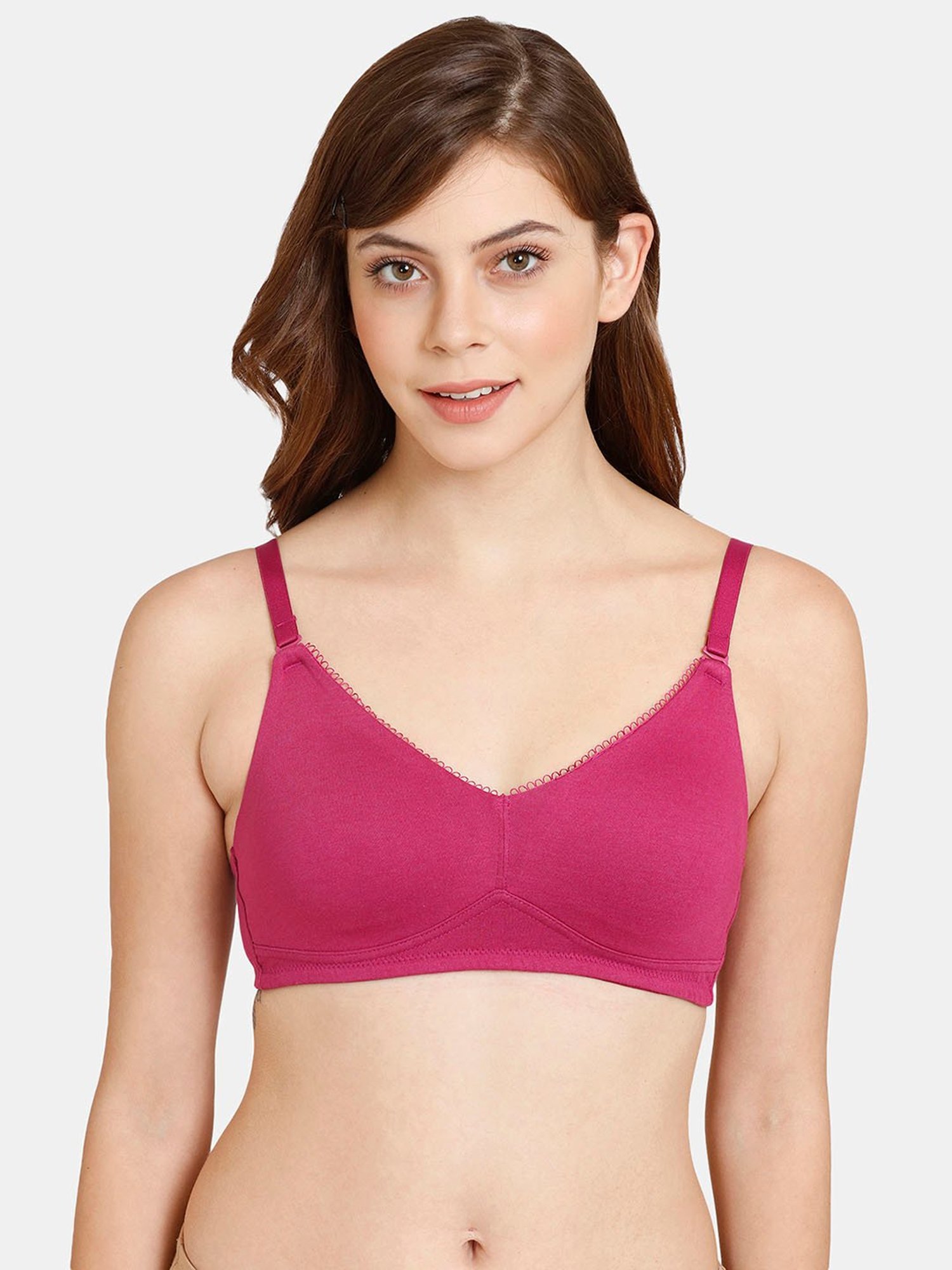 Buy Rosaline by Zivame Fuchsia Non-wired Non-padded T-Shirt Bra for Women  Online @ Tata CLiQ