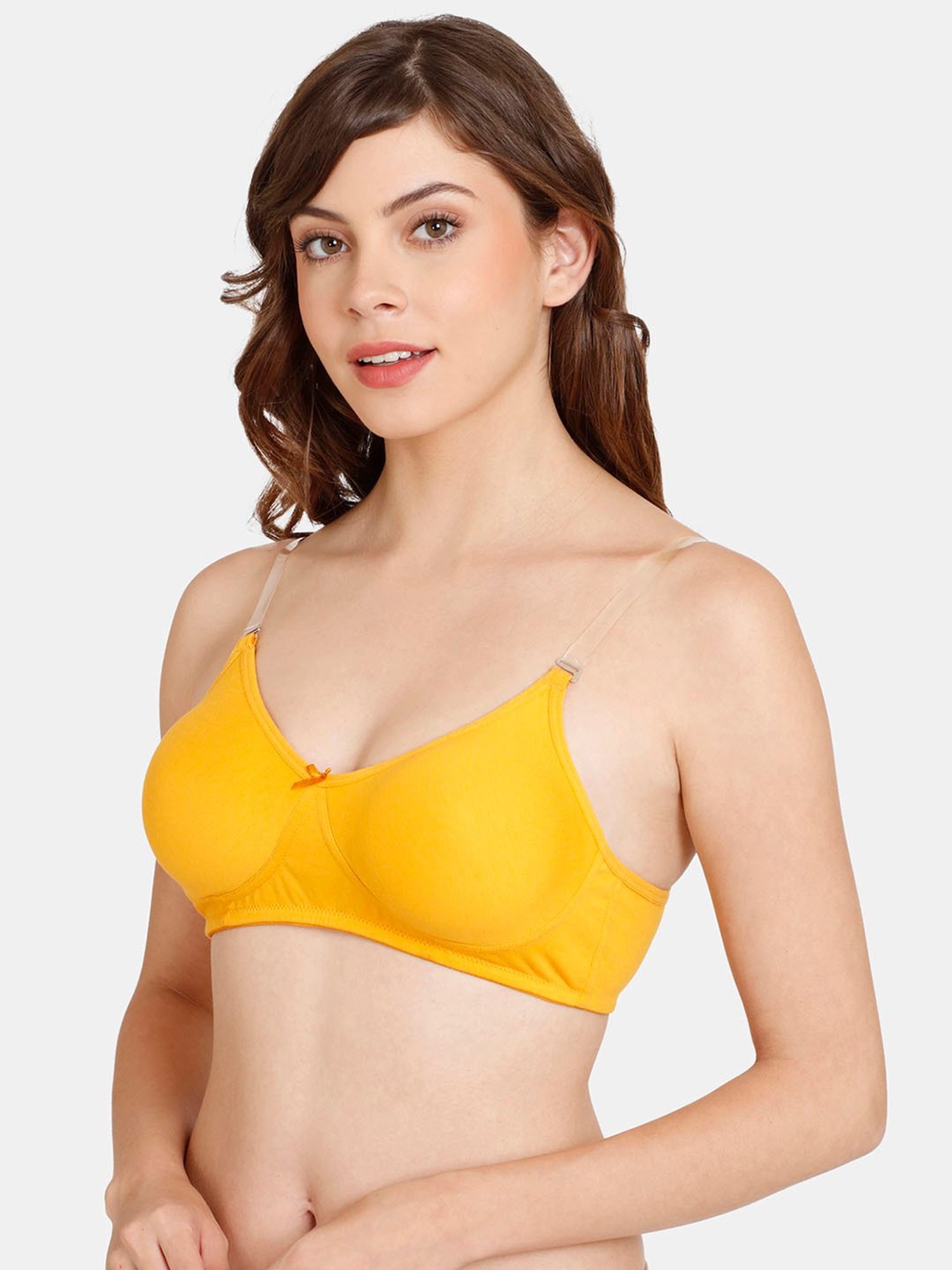 Buy Rosaline by Zivame Yellow Lace Half Coverage Padded Bra for Women's  Online @ Tata CLiQ