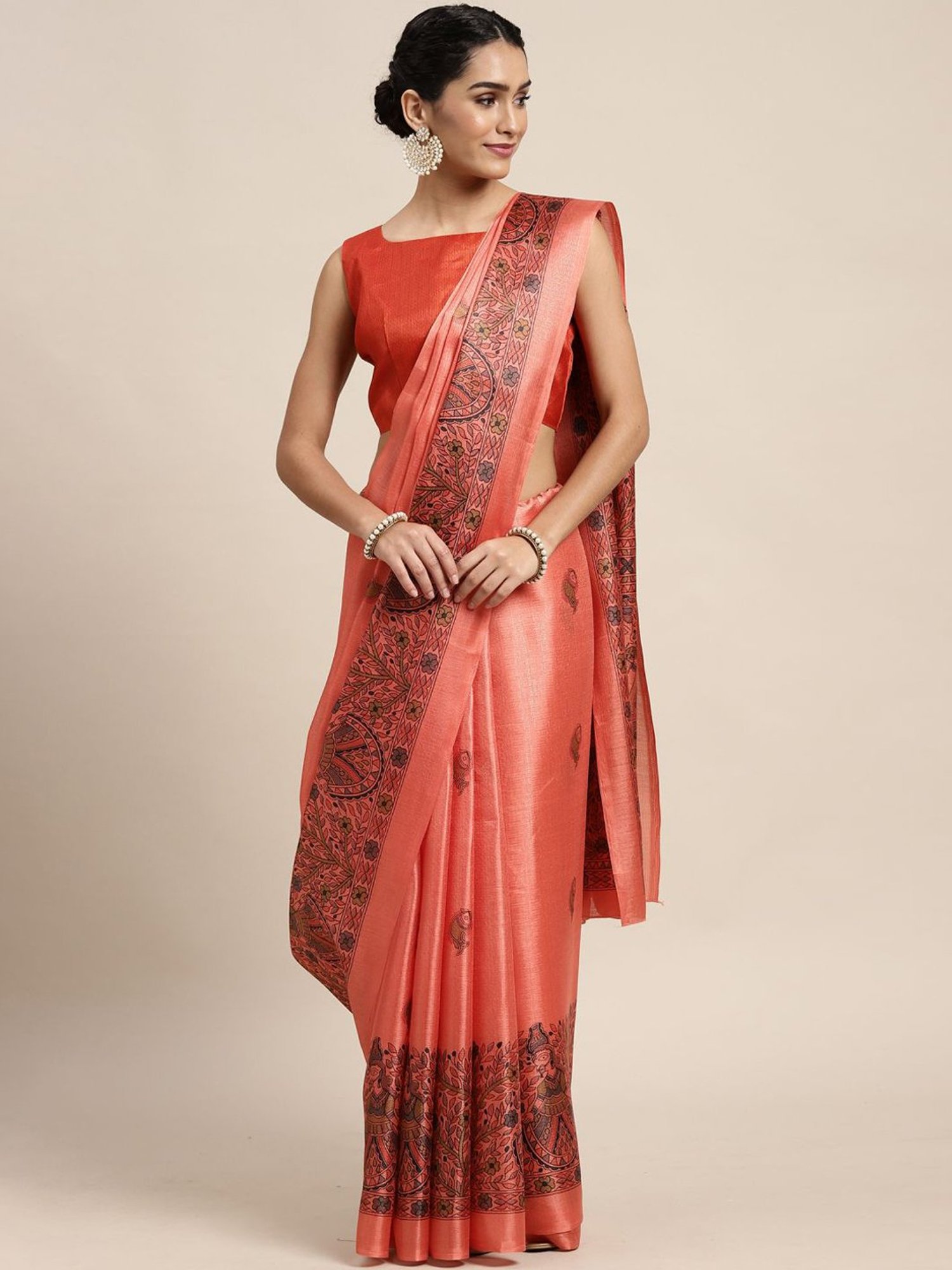 Buy ak borad Embellished Bollywood Cotton Silk White Sarees Online  Best  Price In India  Flipkartcom