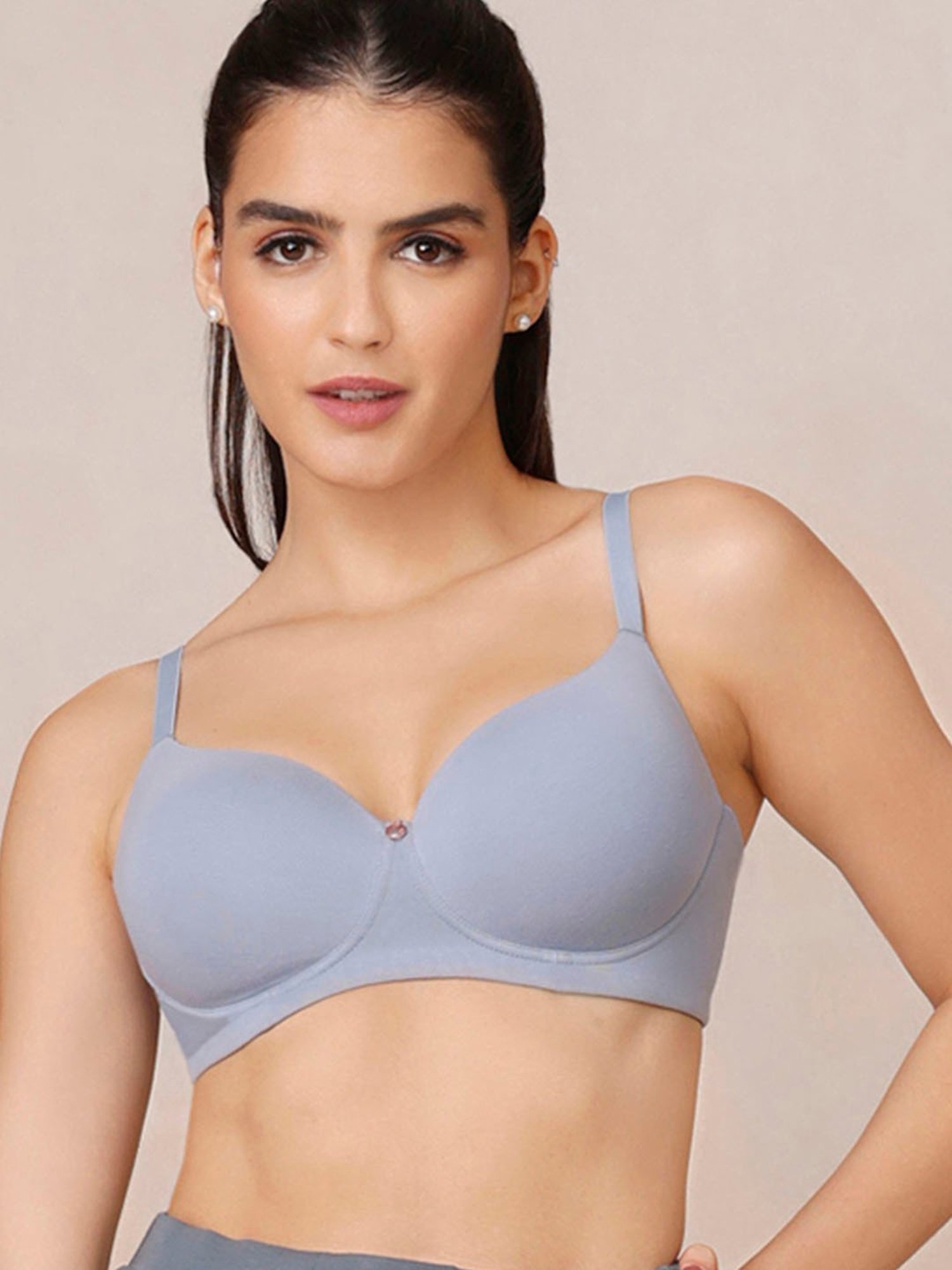 Nykd Cotton Soft Cup Hold Me Up T-Shirt Bra - Wireless, Full Coverage -  Black