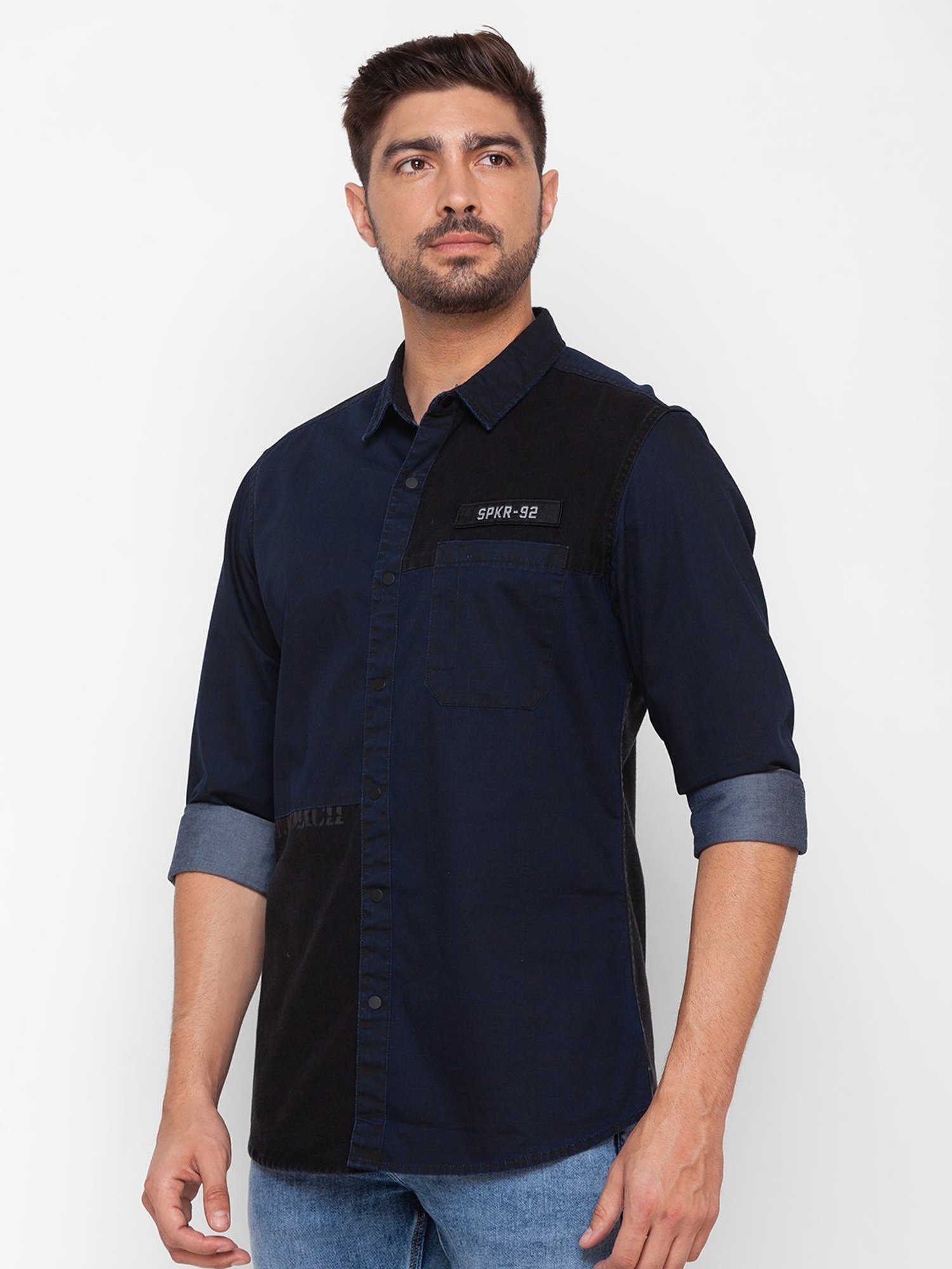 Dark Blue Full Sleeves Mens Faded Full Sleeve Denim Shirt, Size: M, Xl at  Rs 420 in New Delhi